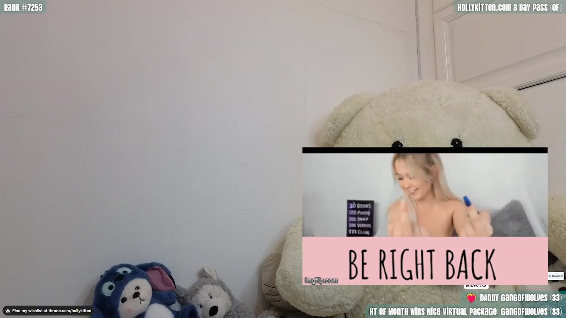 Gallery image thumbnail from HollyKittenn's myfreecams stream on, 01/11/2024, 20:16 image 17 of 20