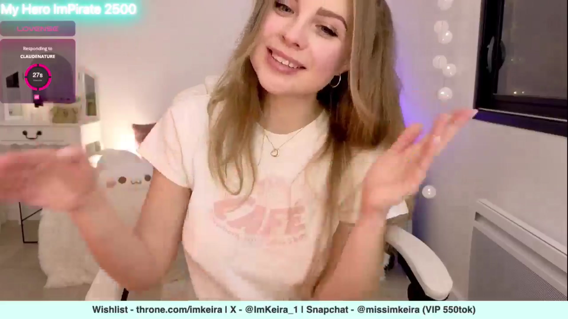 Gallery image thumbnail from ImKeira's myfreecams stream on, 01/12/2025, 20:43 image 17 of 20