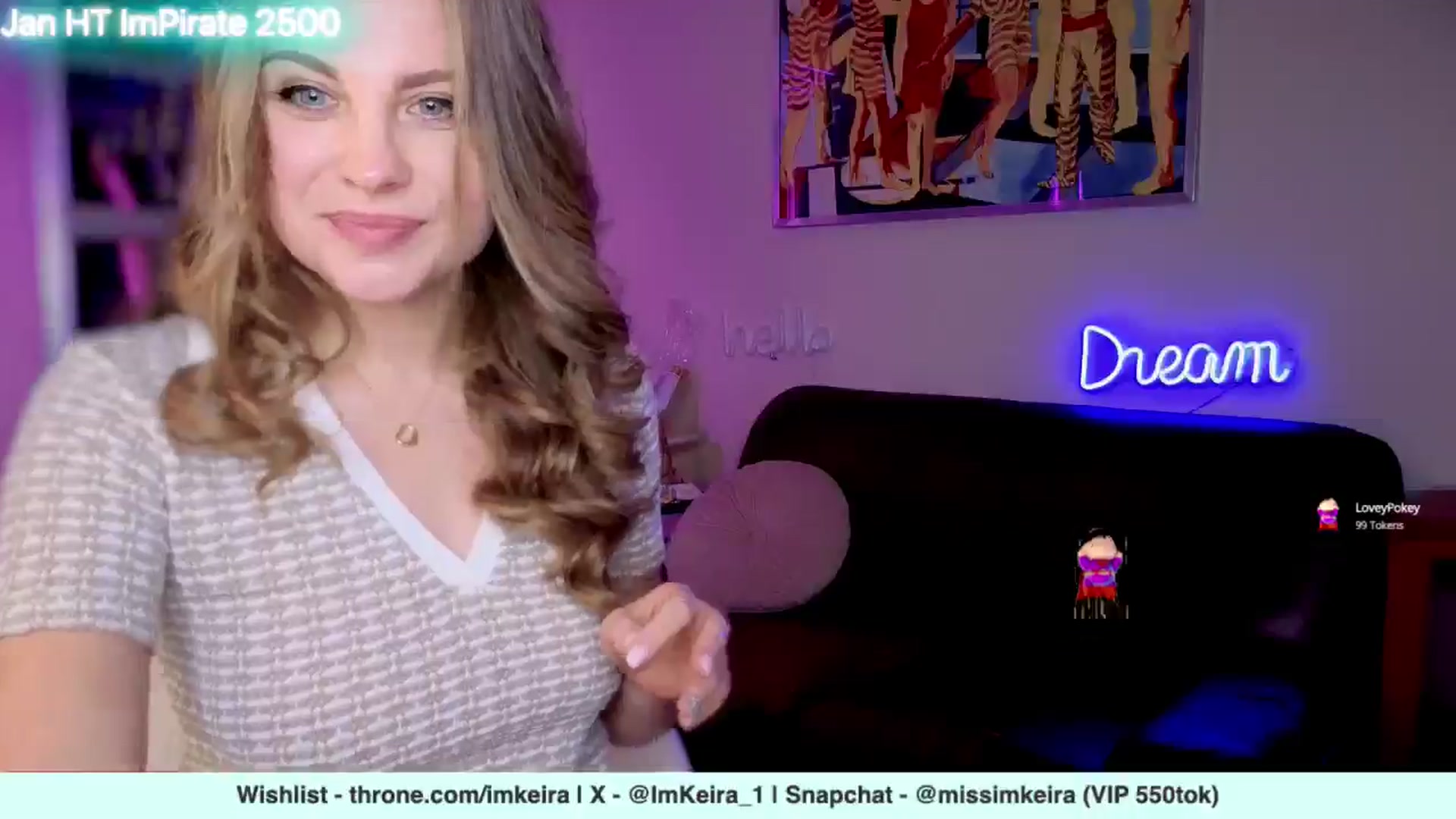 Gallery image thumbnail from ImKeira's myfreecams stream on, 01/18/2025, 22:16 image 6 of 20