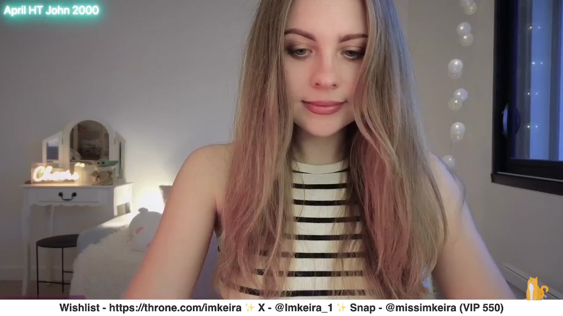 Gallery image thumbnail from ImKeira's myfreecams stream on, 04/08/2025, 21:46 image 1 of 20