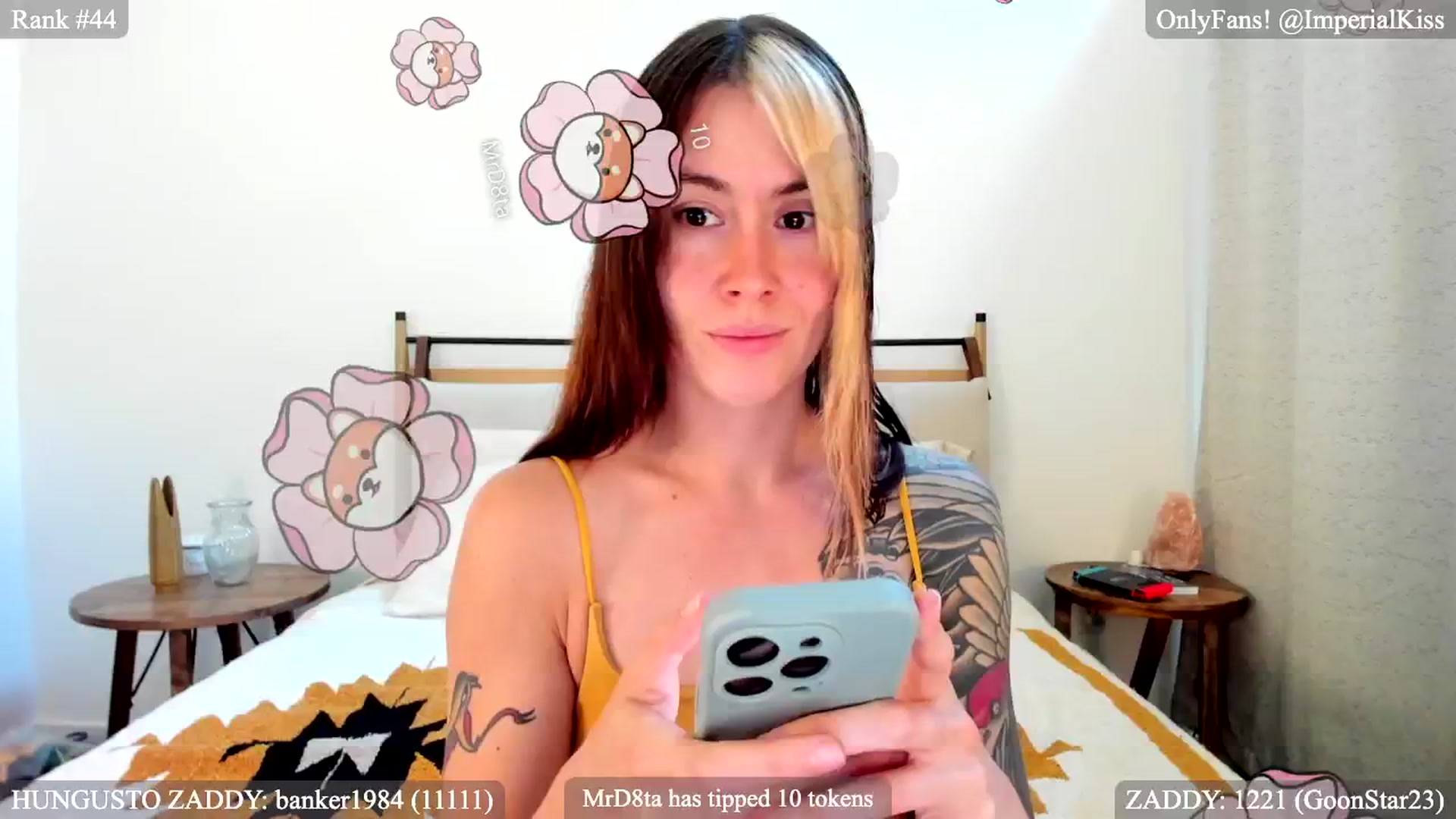 Gallery image thumbnail from ImperialKiss's myfreecams stream on, 08/15/2024, 23:14 image 2 of 20