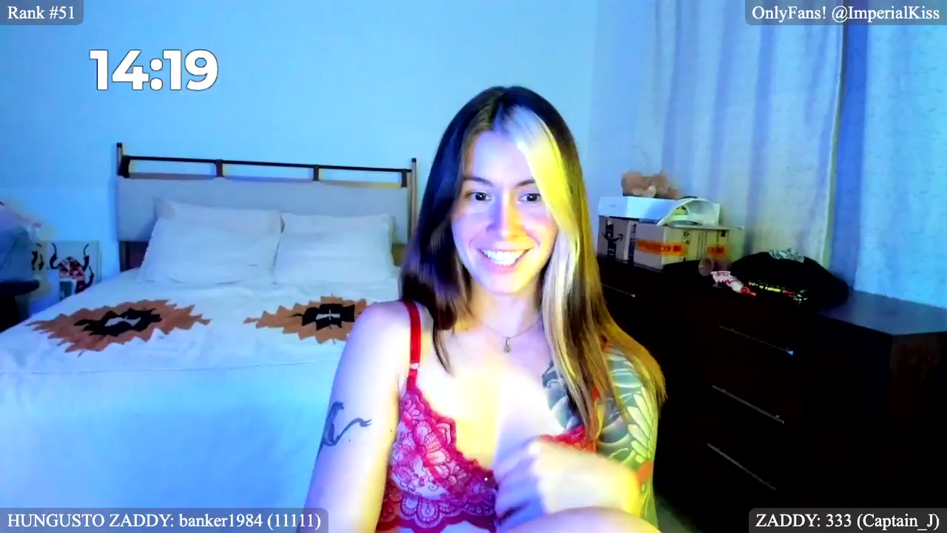 Gallery image thumbnail from ImperialKiss's myfreecams stream on, 08/31/2024, 04:53 image 15 of 20