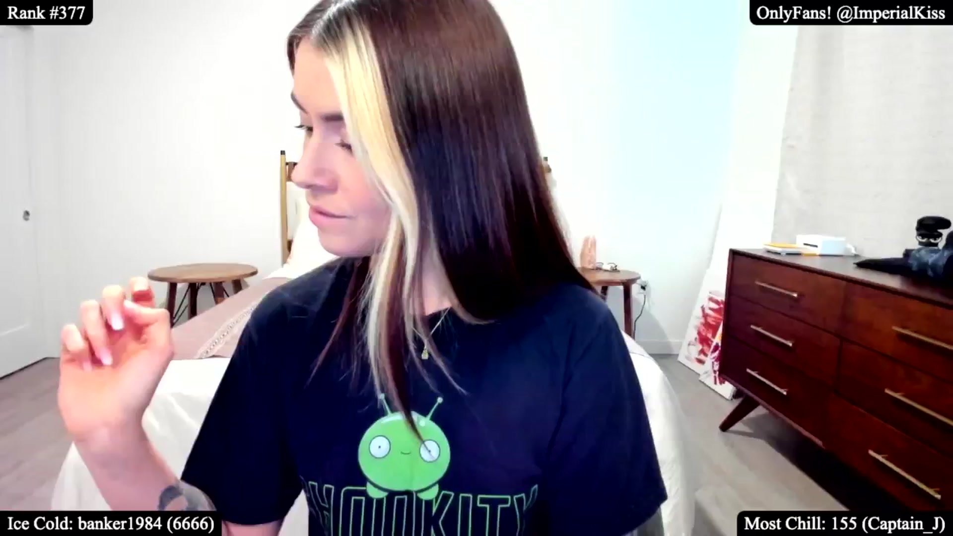 Gallery image thumbnail from ImperialKiss's myfreecams stream on, 11/25/2024, 01:54 image 1 of 20