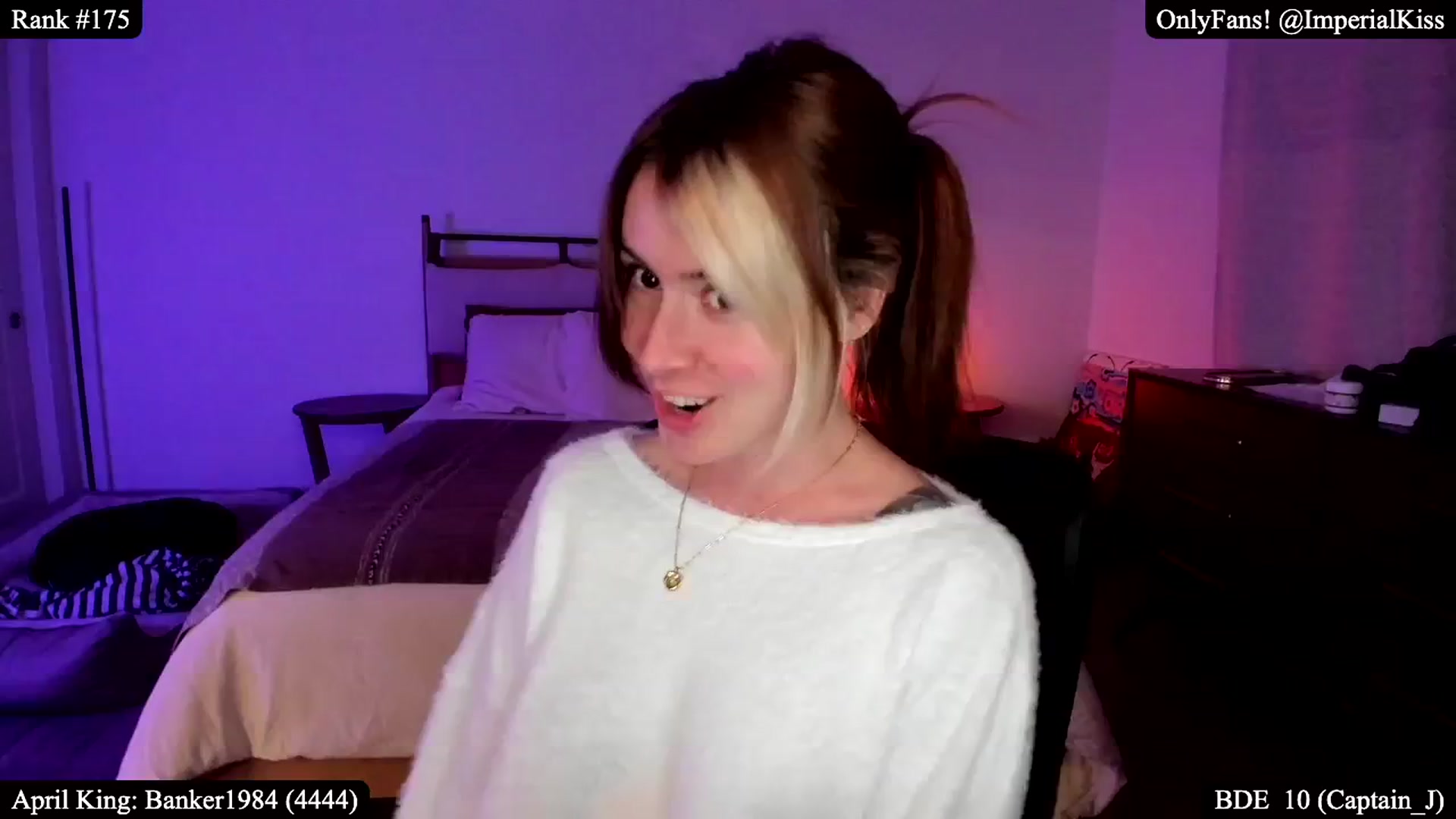 Gallery image thumbnail from ImperialKiss's myfreecams stream on, 04/09/2025, 06:36 image 1 of 20