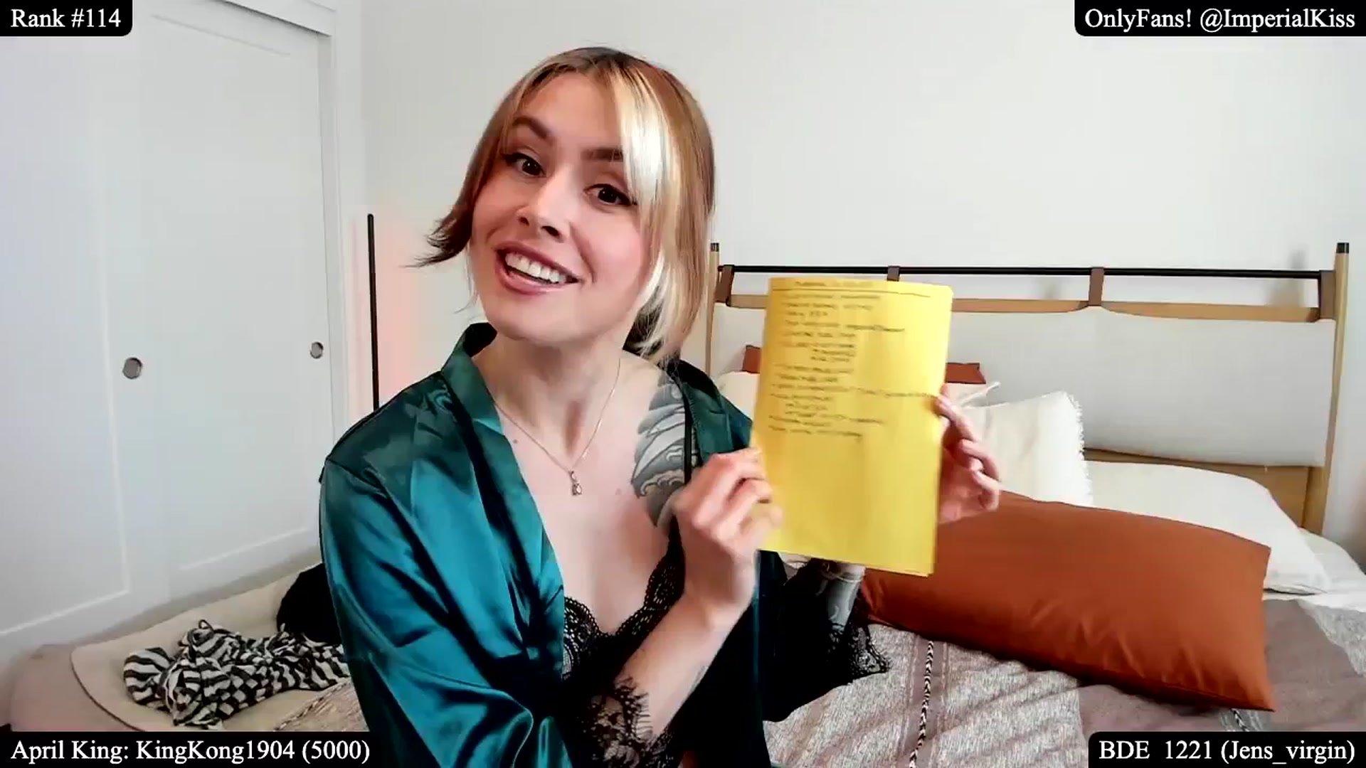 Gallery image thumbnail from ImperialKiss's myfreecams stream on, 04/20/2025, 24:05 image 4 of 20