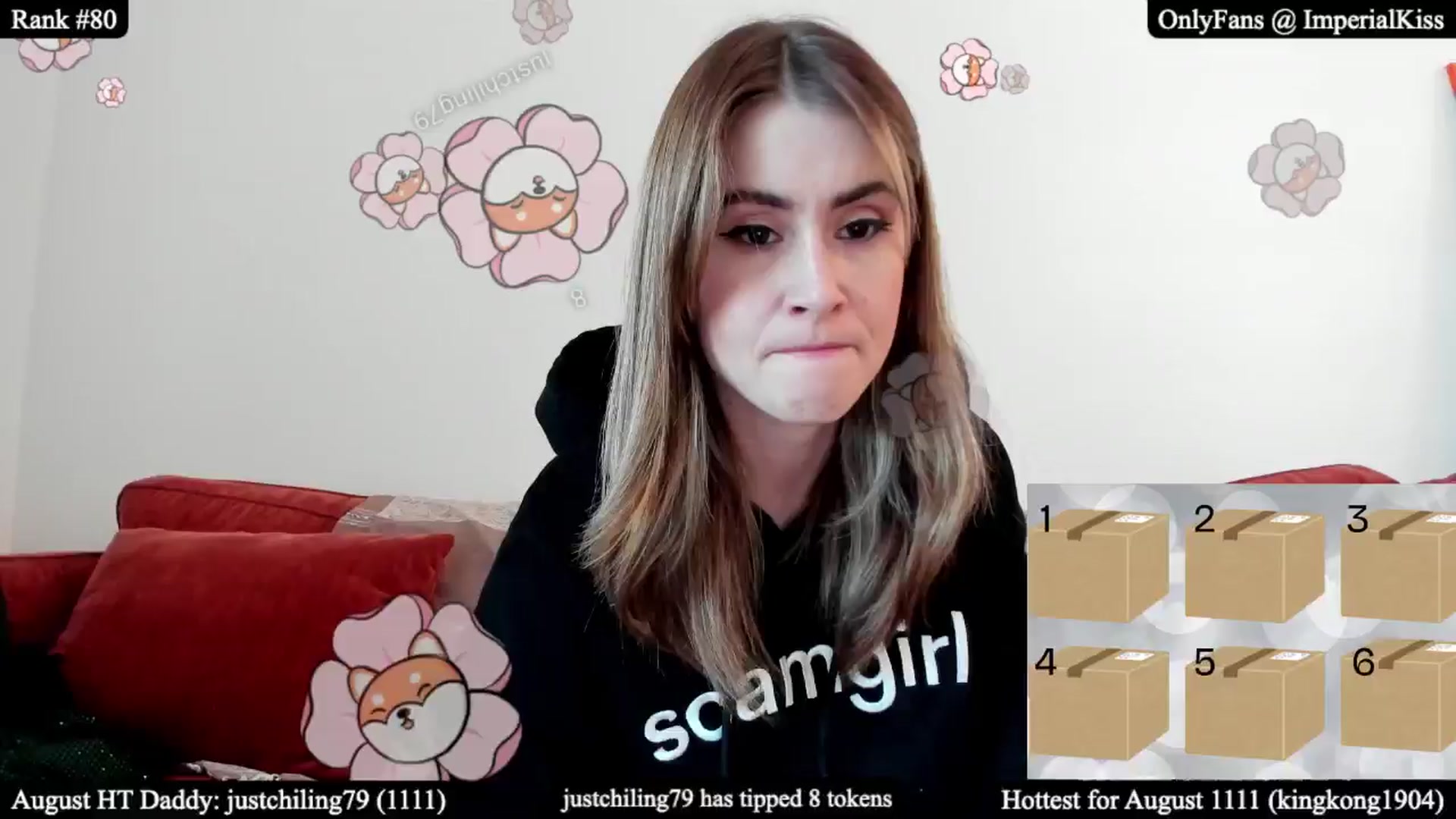 Gallery image thumbnail from ImperialKiss's myfreecams stream on, 08/03/2025, 22:06 image 15 of 20