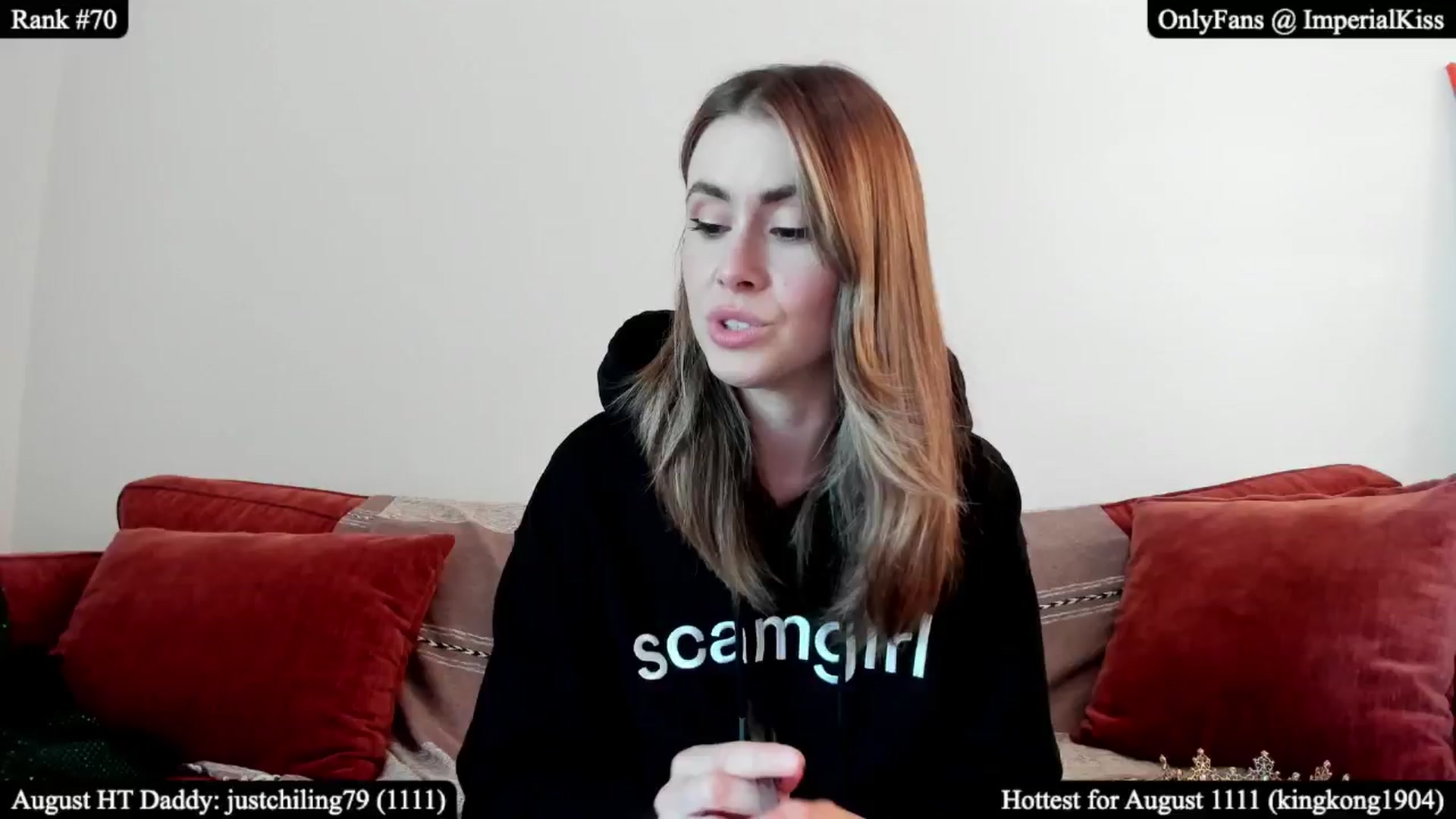 Gallery image thumbnail from ImperialKiss's myfreecams stream on, 08/03/2025, 22:06 image 18 of 20
