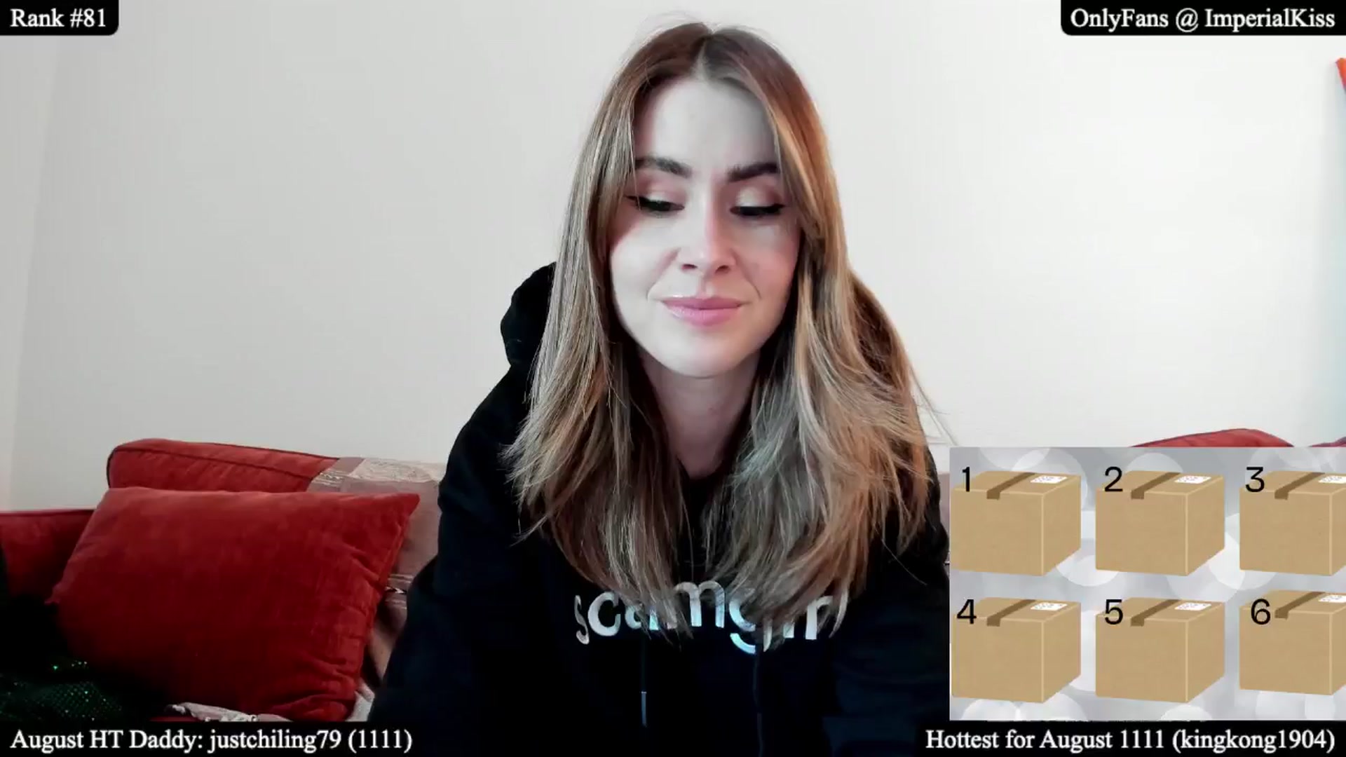 Gallery image thumbnail from ImperialKiss's myfreecams stream on, 08/03/2025, 22:06 image 13 of 20