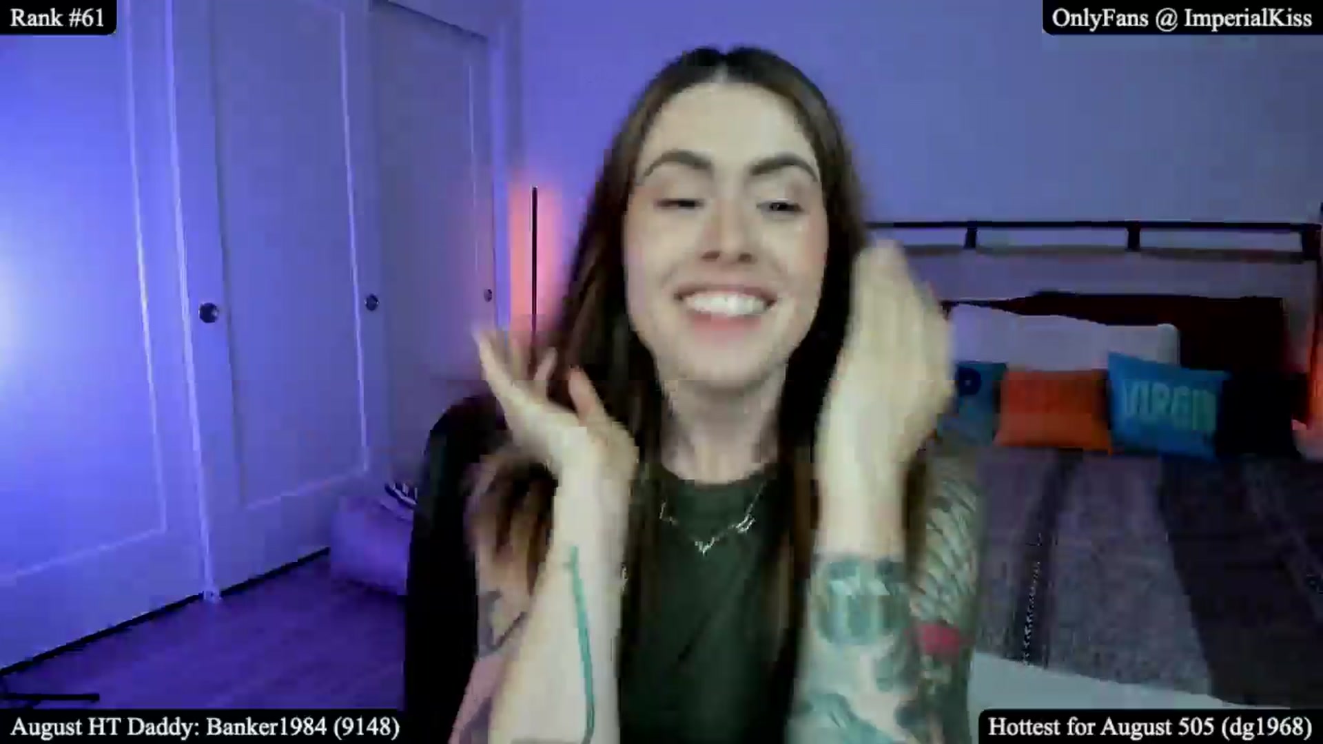Gallery image thumbnail from ImperialKiss's myfreecams stream on, 08/16/2025, 06:27 image 6 of 20