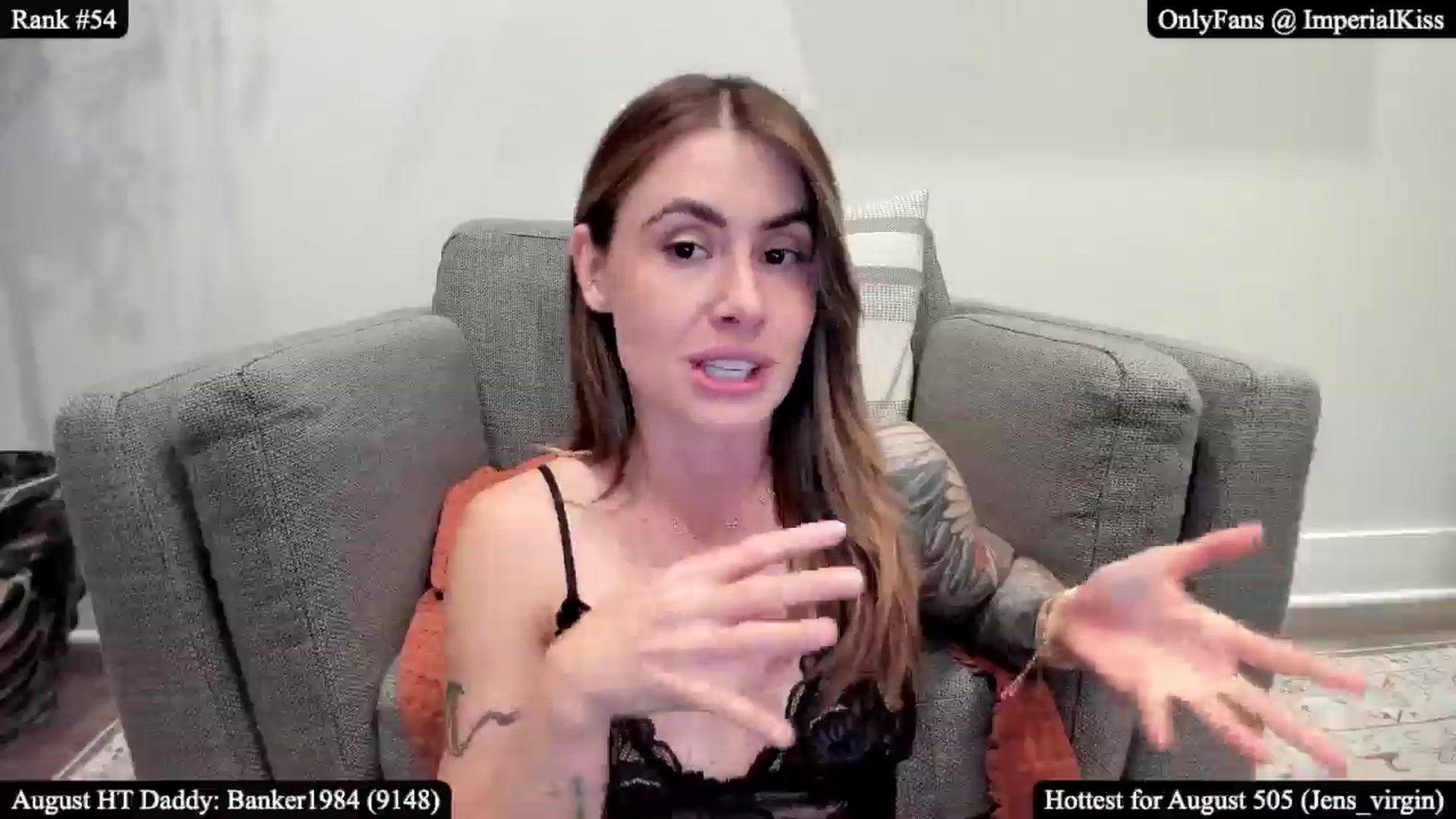 Gallery image thumbnail from ImperialKiss's myfreecams stream on, 08/22/2025, 04:17 image 17 of 20
