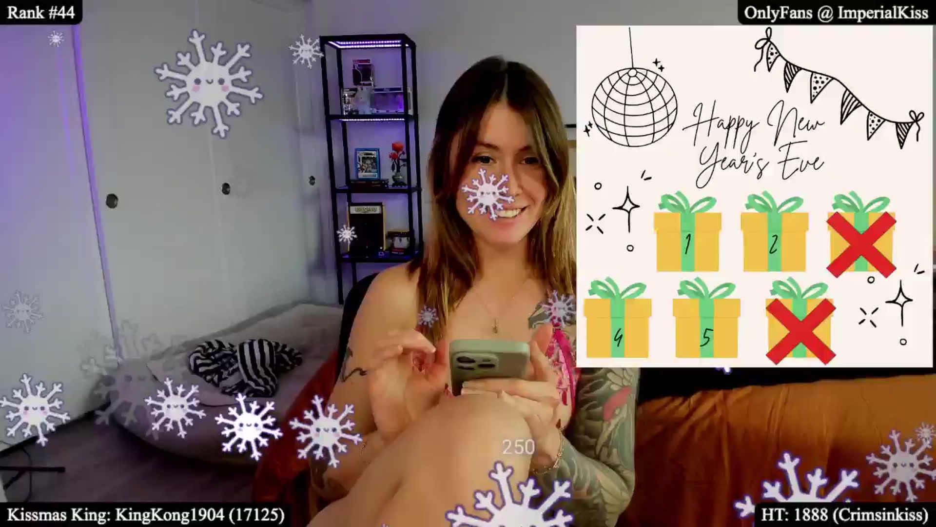 Gallery image thumbnail from ImperialKiss's myfreecams stream on, 12/31/2025, 23:14 image 18 of 20