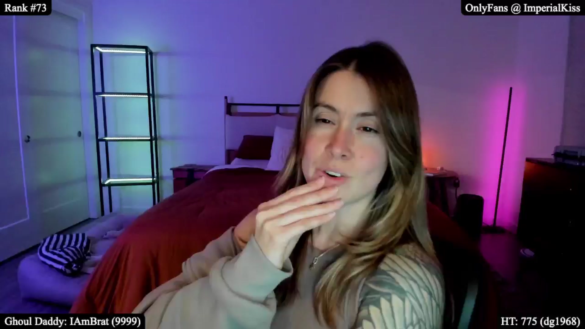 Gallery image thumbnail from ImperialKiss's myfreecams stream on, 01/11/2026, 04:33 image 9 of 20