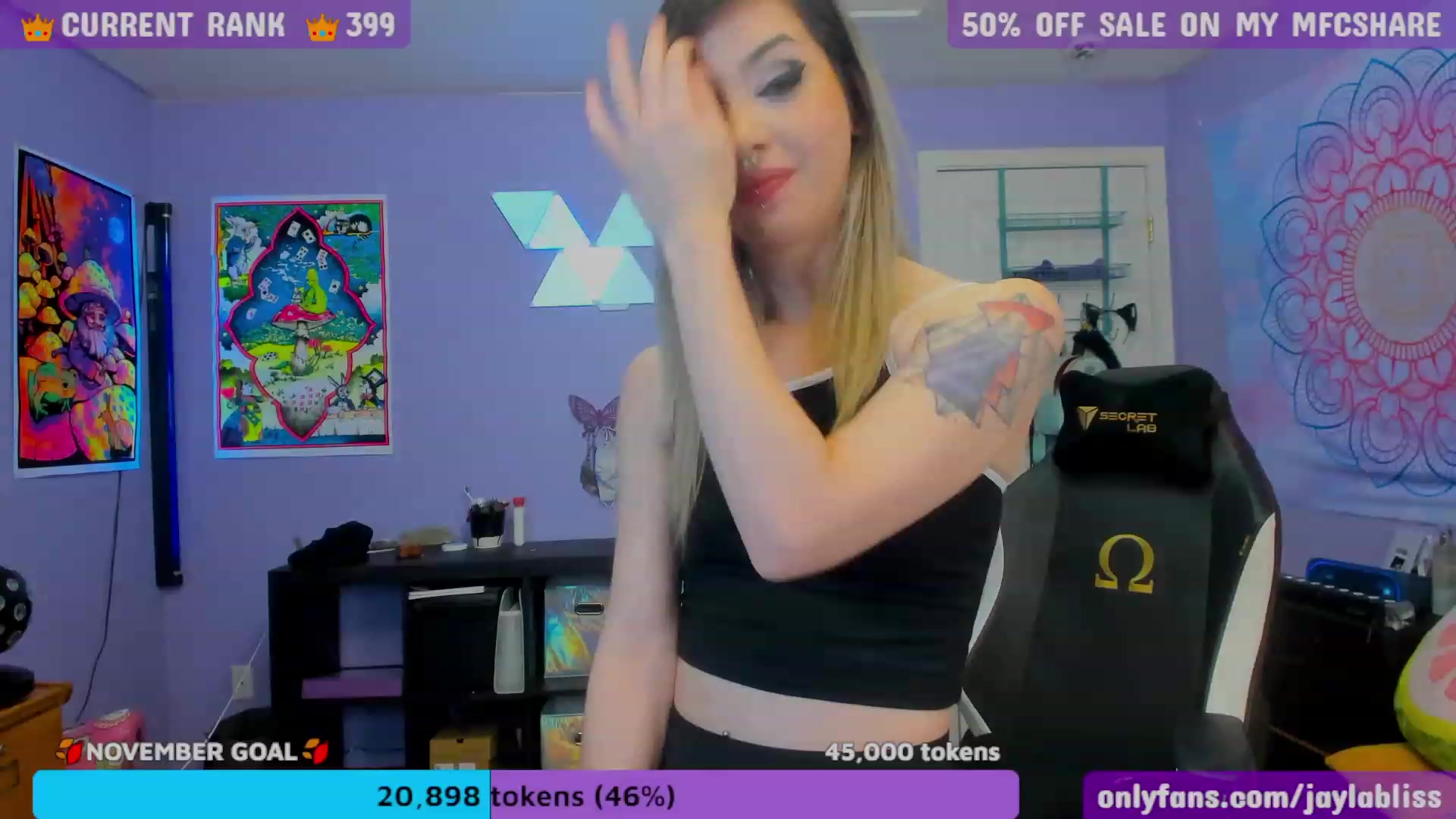 Gallery image thumbnail from JaylaBliss's myfreecams stream on, 11/29/2022, 16:03 image 11 of 20