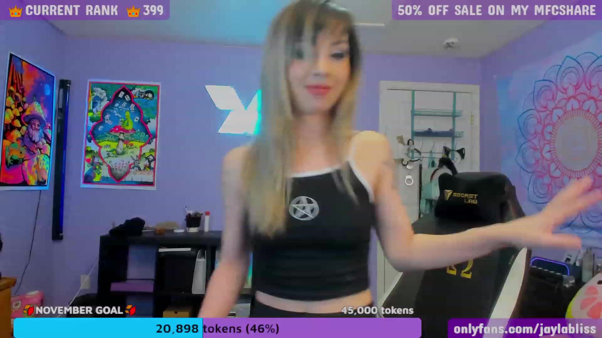 Gallery image thumbnail from JaylaBliss's myfreecams stream on, 11/29/2022, 16:03 image 1 of 20