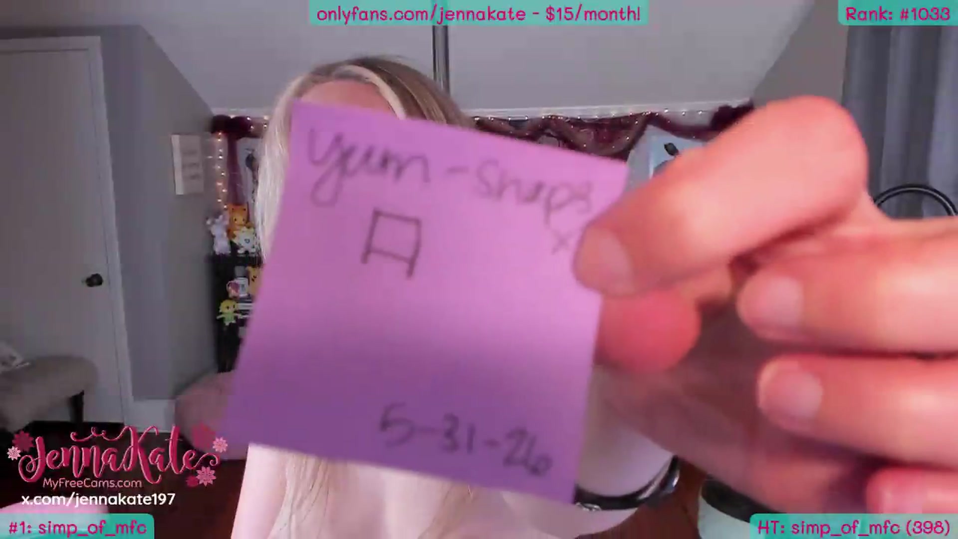 Gallery image thumbnail from JennaKate's myfreecams stream on, 06/01/2026, 06:08 image 13 of 20