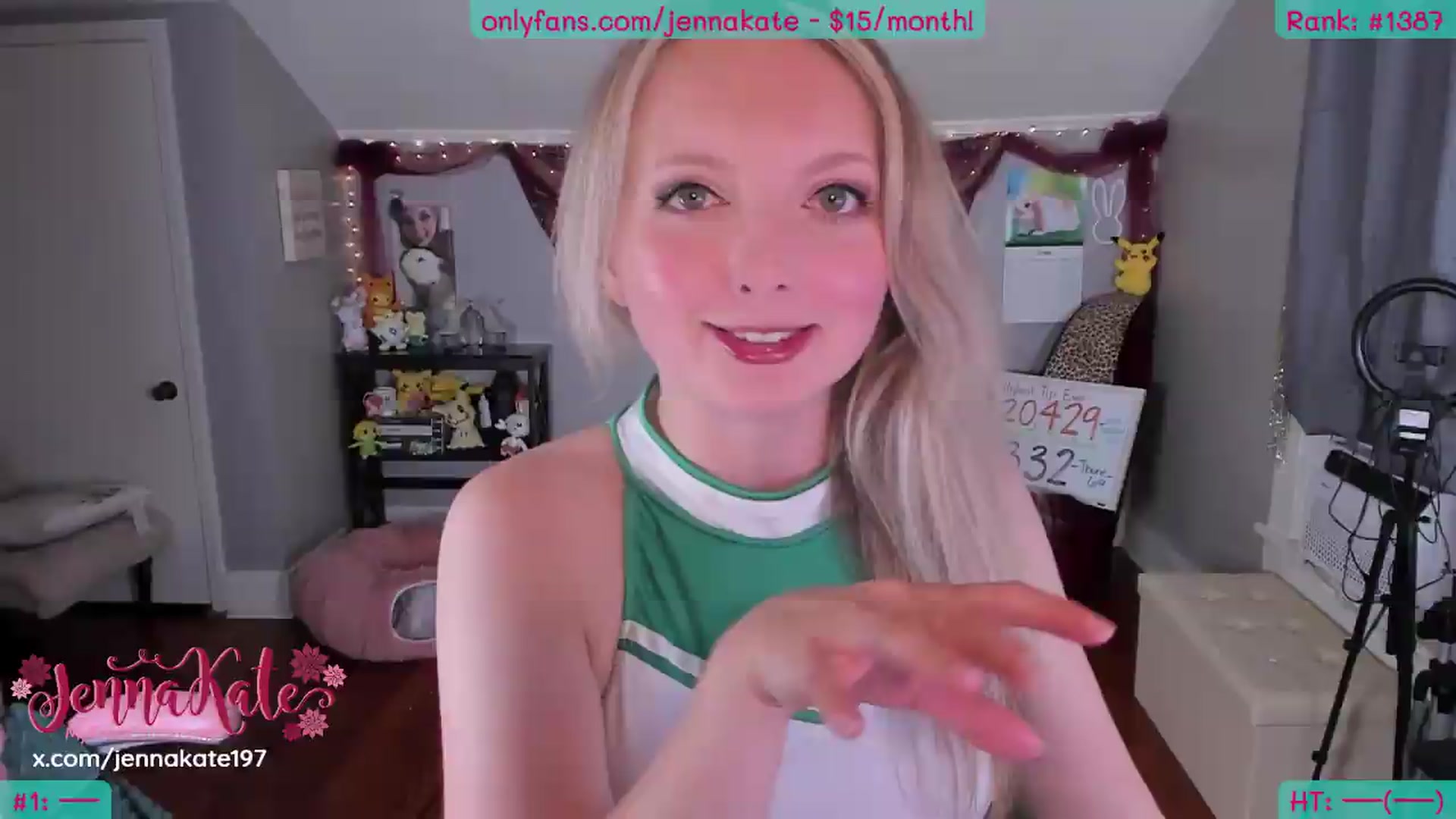 Gallery image thumbnail from JennaKate's myfreecams stream on, 06/22/2026, 04:39 image 1 of 20