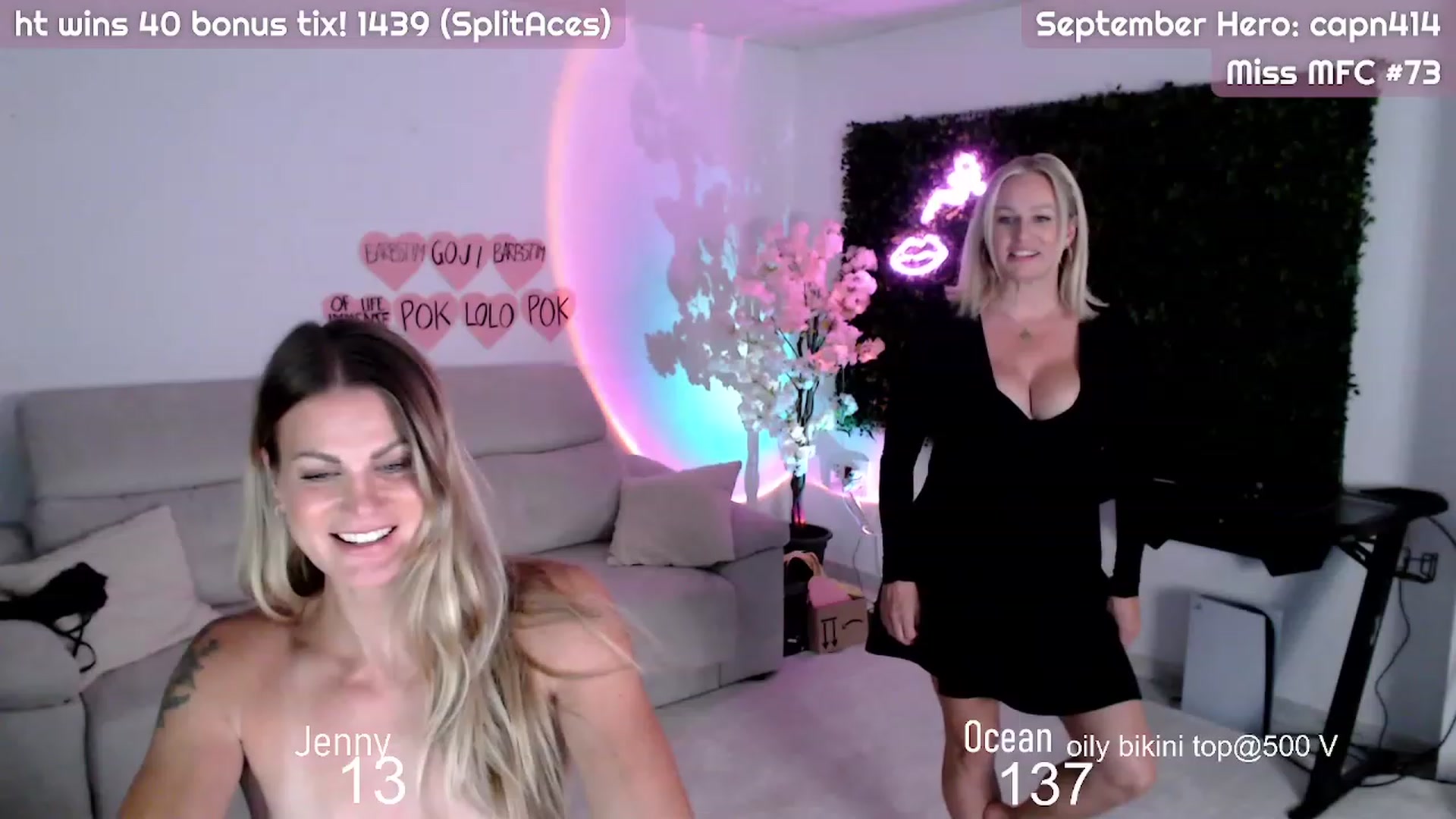 Gallery image thumbnail from JennyAndOcean's myfreecams stream on, 09/23/2023, 23:17 image 6 of 20