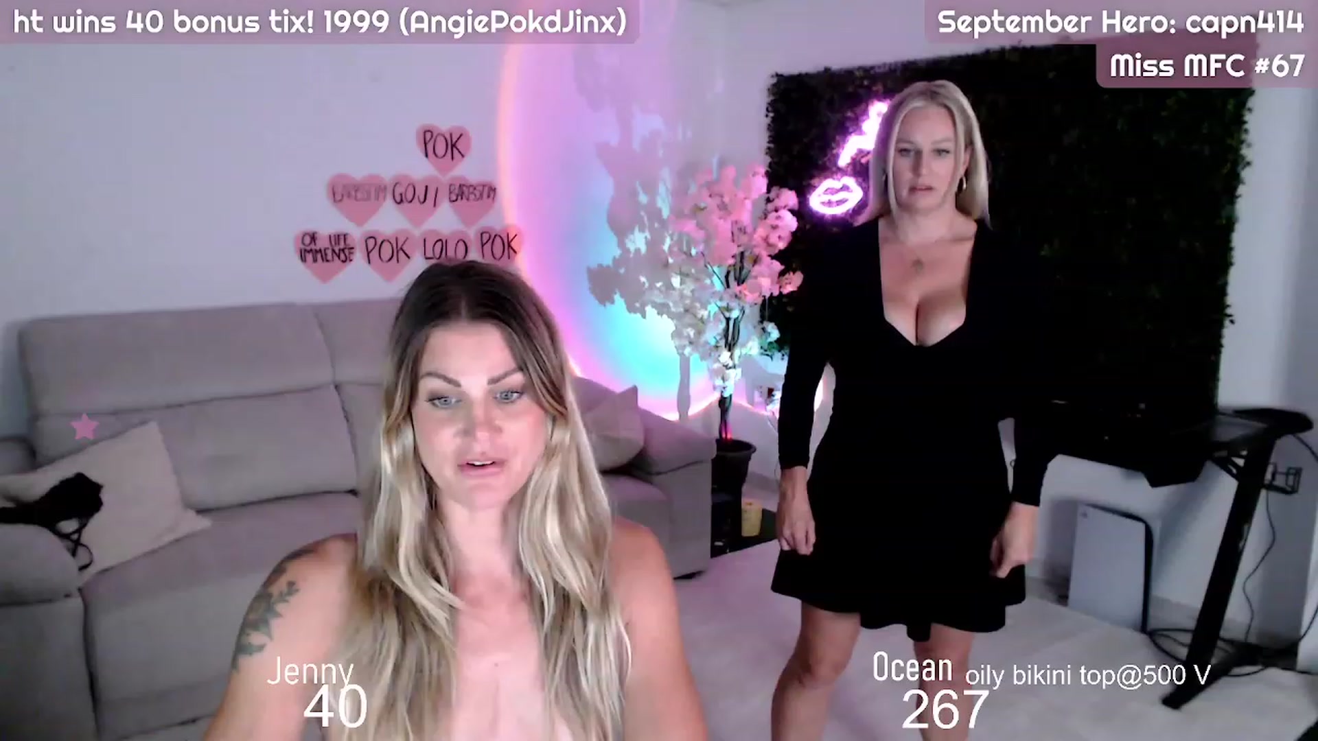 Gallery image thumbnail from JennyAndOcean's myfreecams stream on, 09/23/2023, 23:17 image 18 of 20