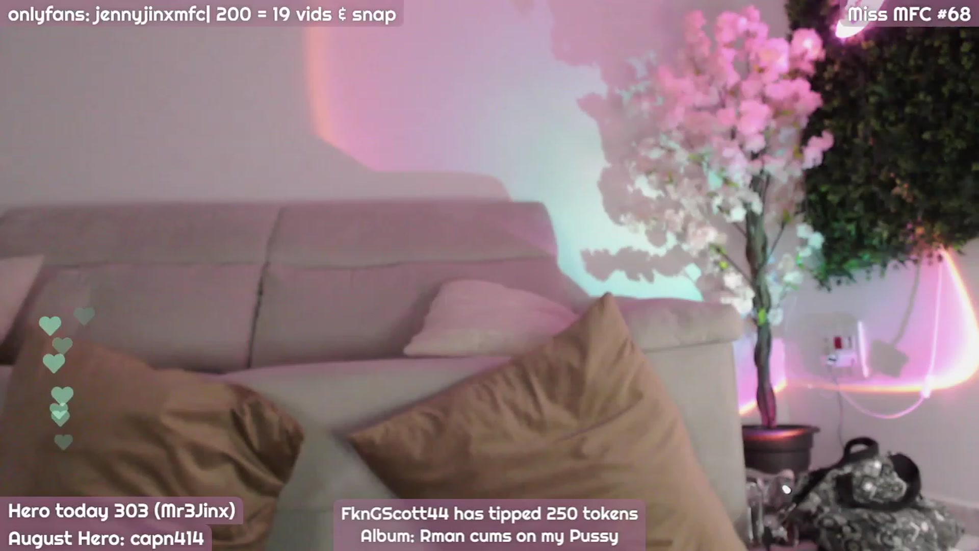 Gallery image thumbnail from JennyJinx's myfreecams stream on, 08/09/2023, 01:30 image 6 of 20