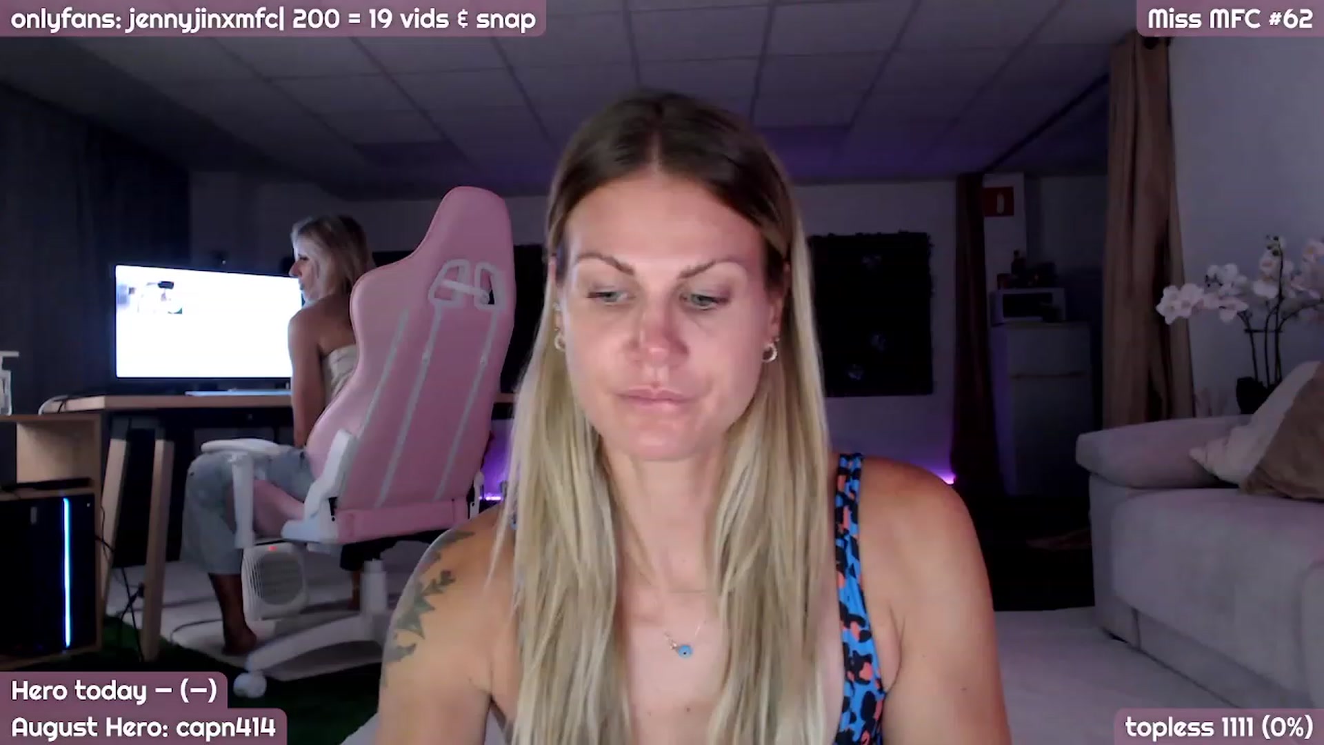 Gallery image thumbnail from JennyJinx's myfreecams stream on, 08/17/2023, 21:24 image 1 of 20