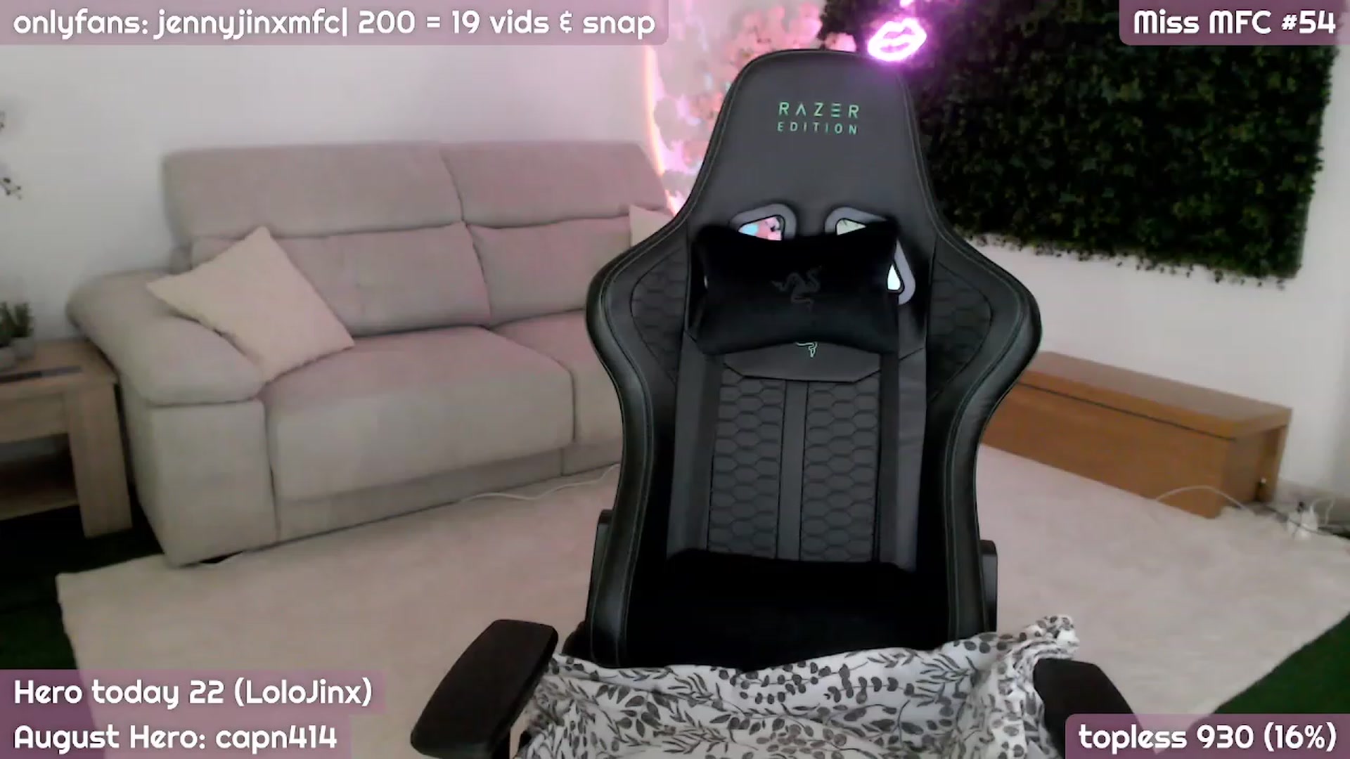 Gallery image thumbnail from JennyJinx's myfreecams stream on, 08/24/2023, 23:09 image 6 of 20