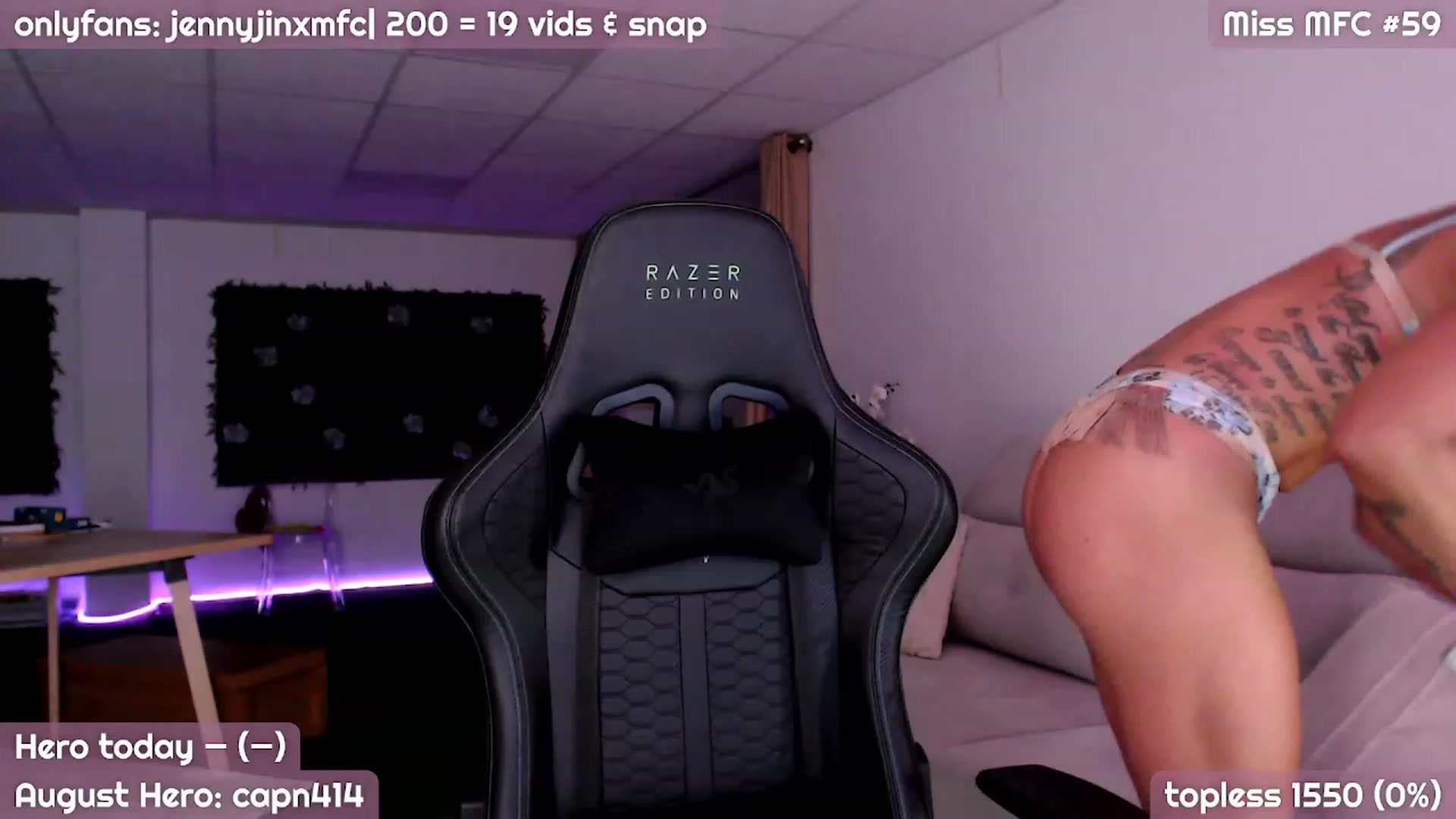 Gallery image thumbnail from JennyJinx's myfreecams stream on, 08/26/2023, 21:00 image 3 of 20