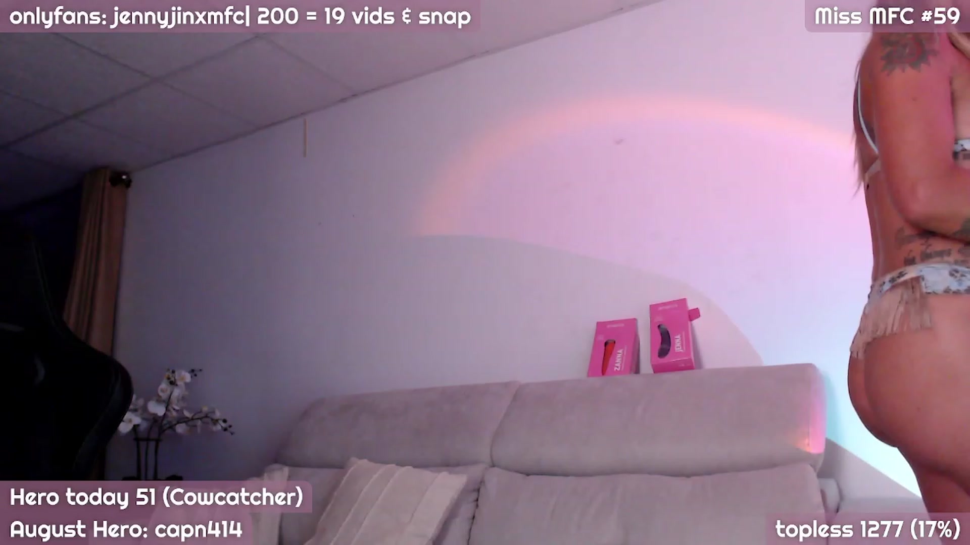Gallery image thumbnail from JennyJinx's myfreecams stream on, 08/26/2023, 23:21 image 10 of 20