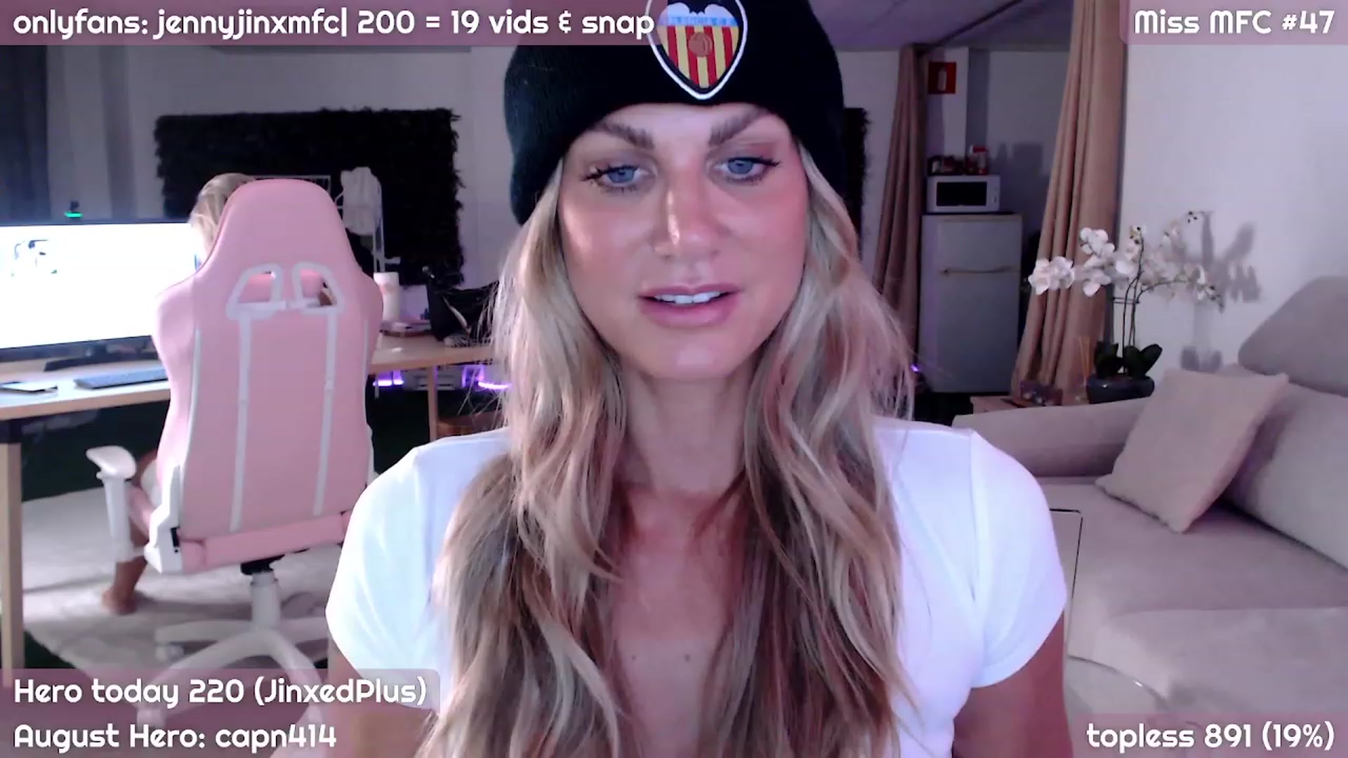 Gallery image thumbnail from JennyJinx's myfreecams stream on, 08/31/2023, 22:03 image 7 of 20
