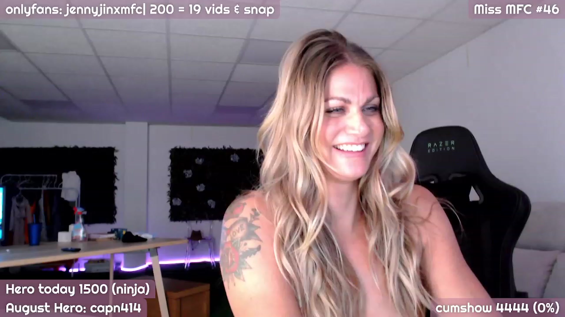 Gallery image thumbnail from JennyJinx's myfreecams stream on, 08/31/2023, 23:43 image 10 of 20