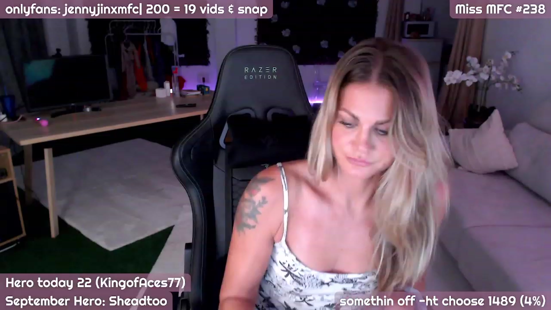 Gallery image thumbnail from JennyJinx's myfreecams stream on, 09/02/2023, 22:02 image 8 of 20
