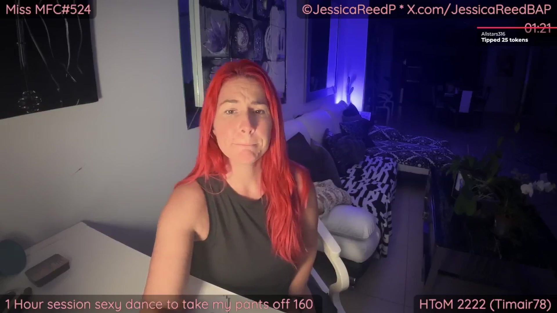 Gallery image thumbnail from JessicaReedP's myfreecams stream on, 09/12/2025, 24:52 image 8 of 20