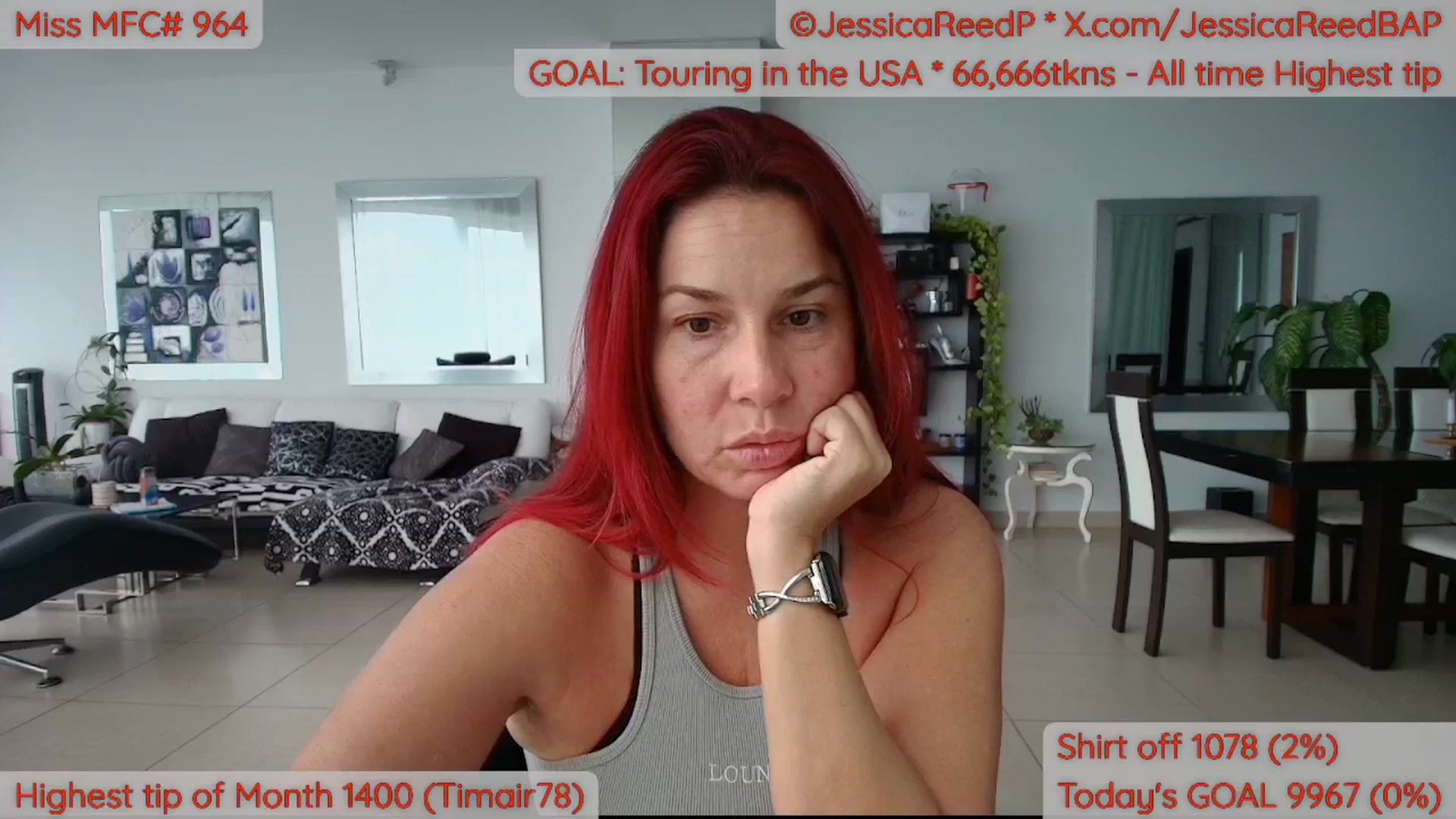 Gallery image thumbnail from JessicaReedP's myfreecams stream on, 04/09/2026, 19:13 image 7 of 20