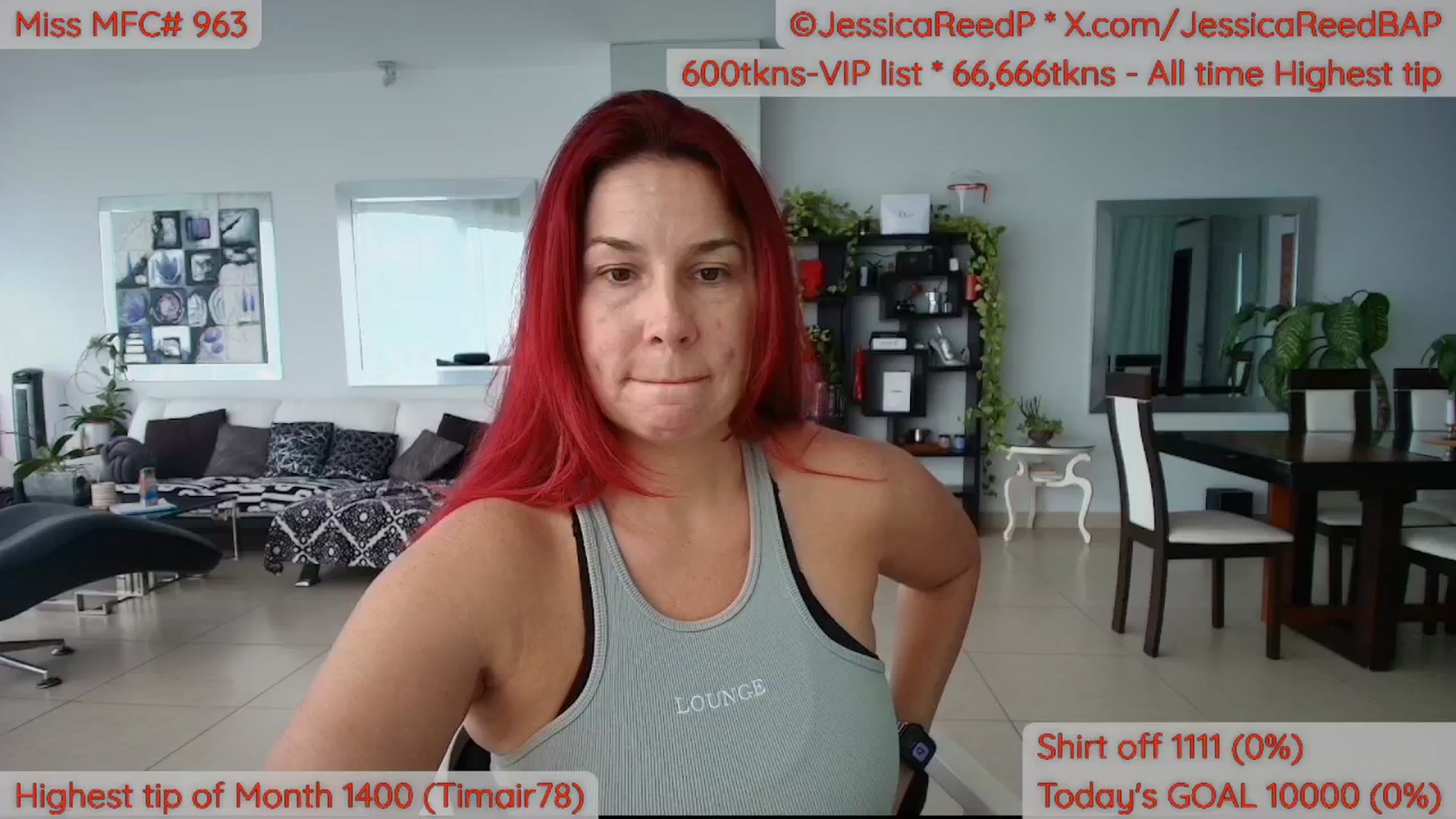 Gallery image thumbnail from JessicaReedP's myfreecams stream on, 04/09/2026, 19:13 image 1 of 20