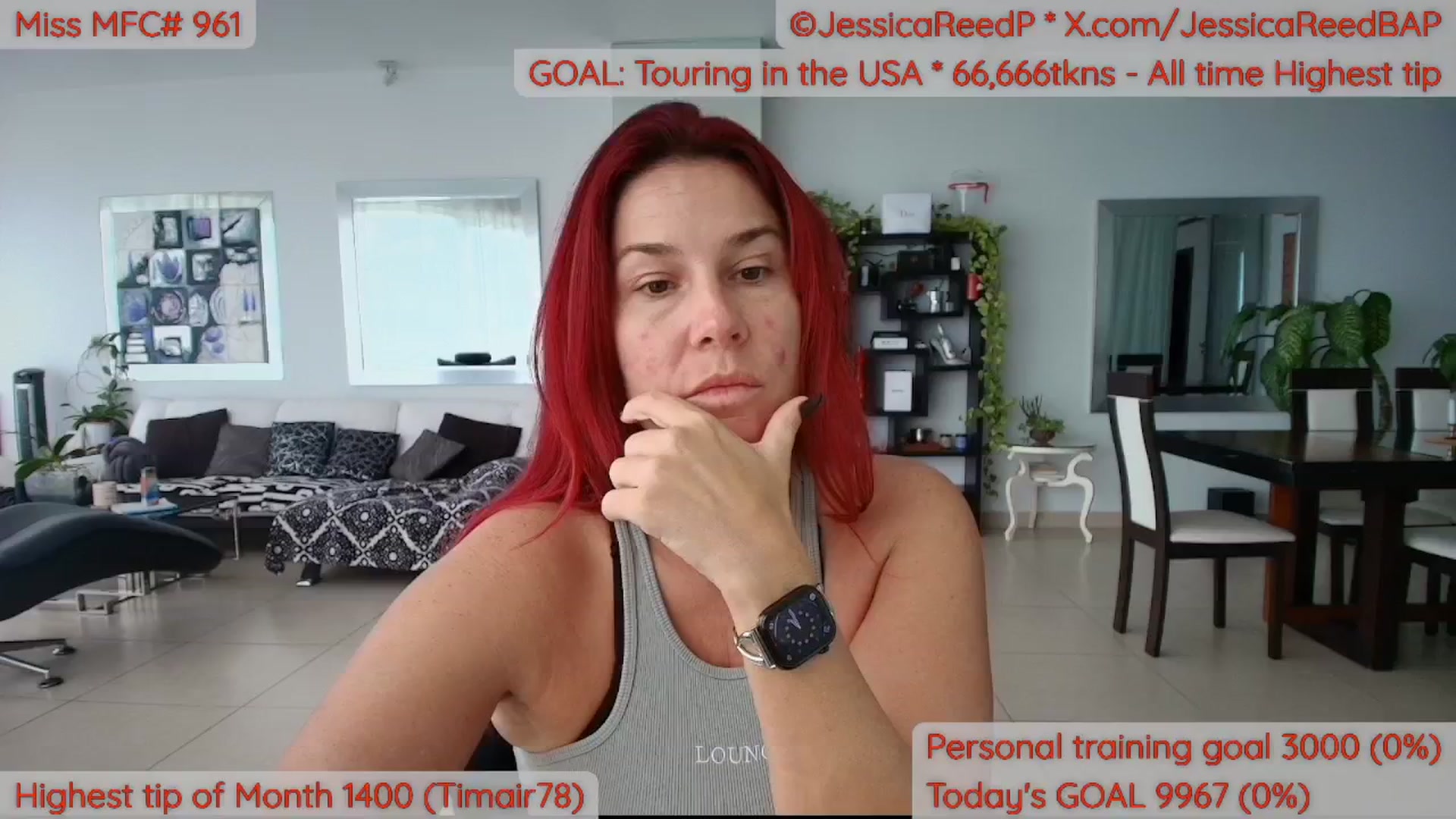 Gallery image thumbnail from JessicaReedP's myfreecams stream on, 04/09/2026, 20:16 image 1 of 20