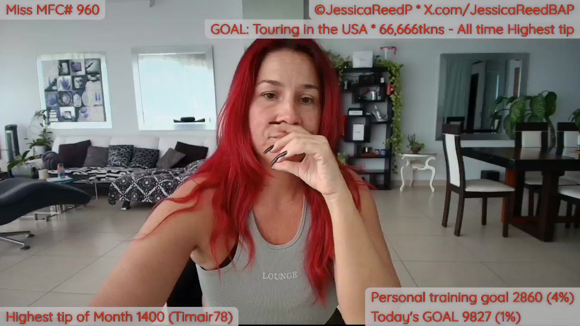 Gallery image thumbnail from JessicaReedP's myfreecams stream on, 04/09/2026, 20:16 image 20 of 20