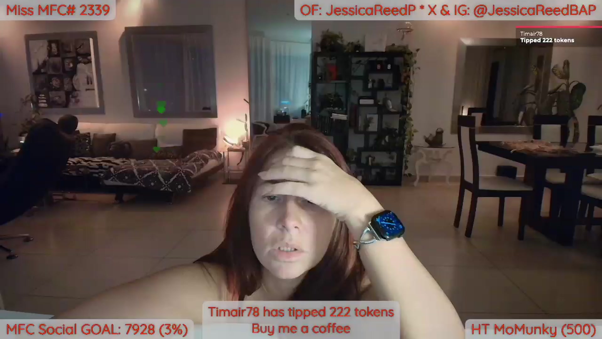 Gallery image thumbnail from JessicaReedP's myfreecams stream on, 08/11/2026, 24:42 image 1 of 20