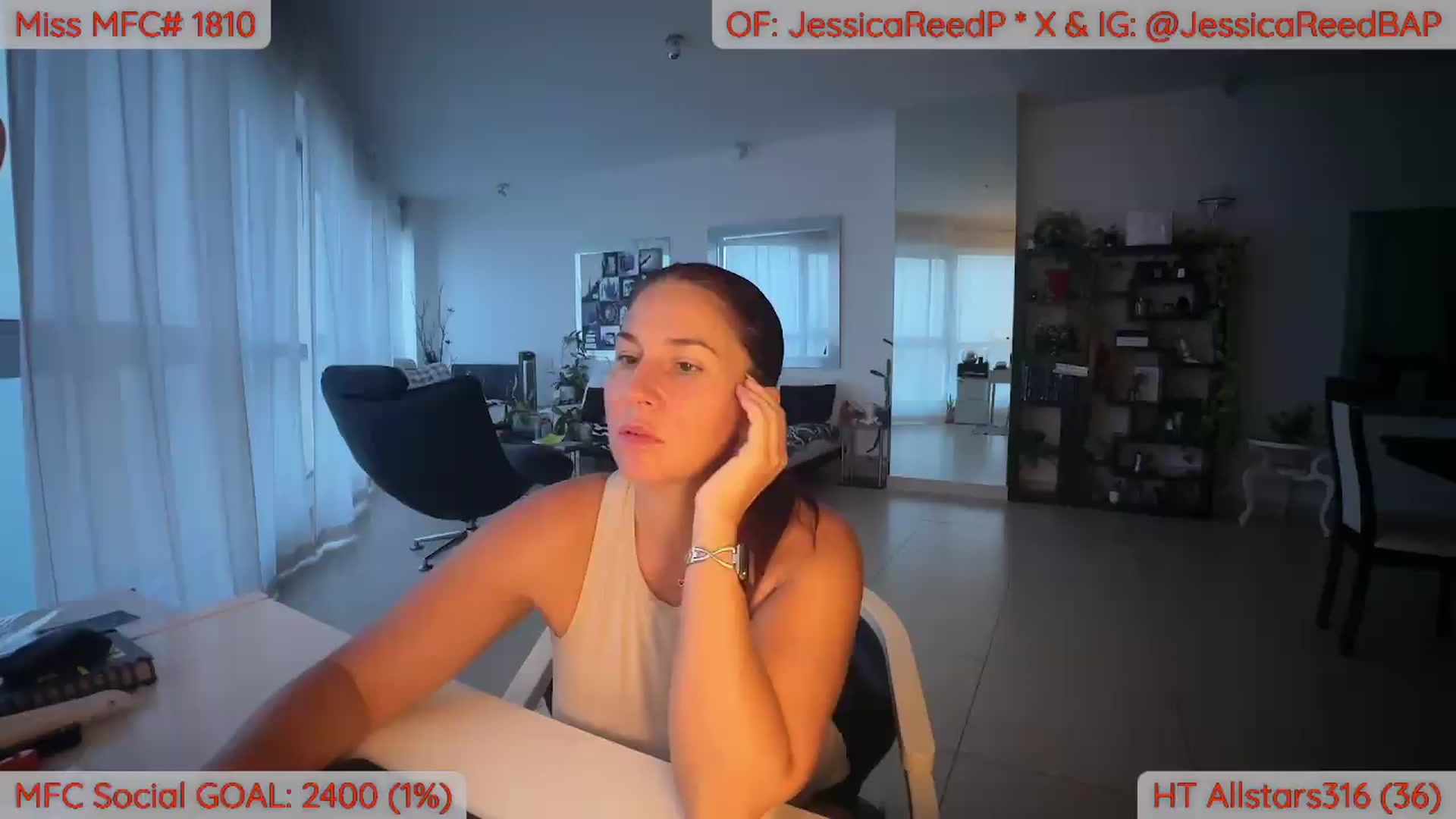 Gallery image thumbnail from JessicaReedP's myfreecams stream on, 08/13/2026, 23:56 image 7 of 20