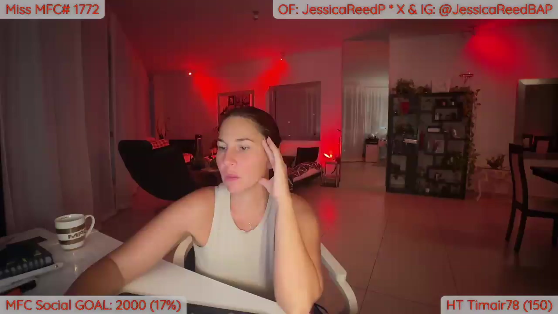 Gallery image thumbnail from JessicaReedP's myfreecams stream on, 08/14/2026, 01:15 image 15 of 20