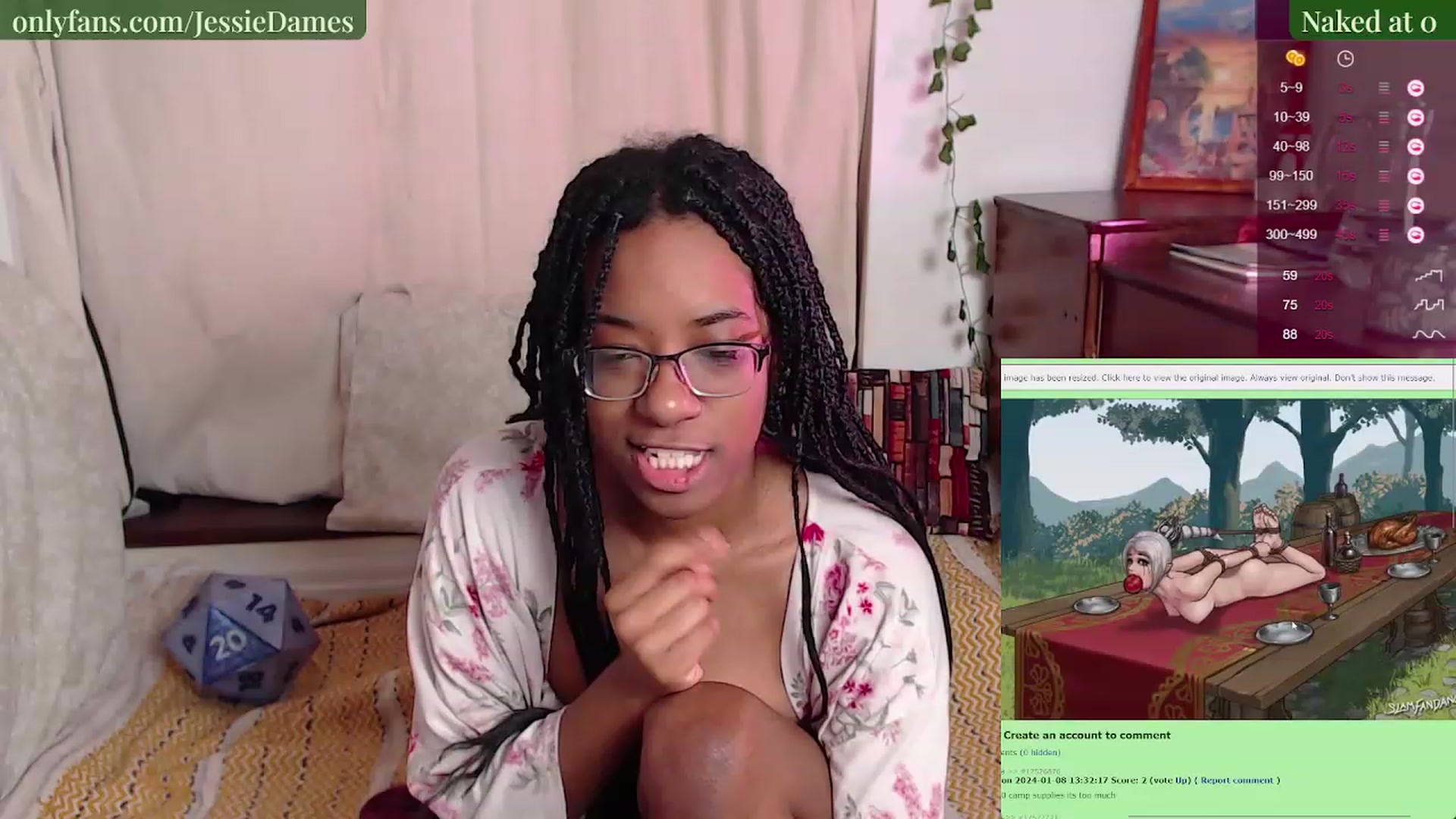 Gallery image thumbnail from JessieDames's myfreecams stream on, 01/09/2024, 19:32 image 14 of 20