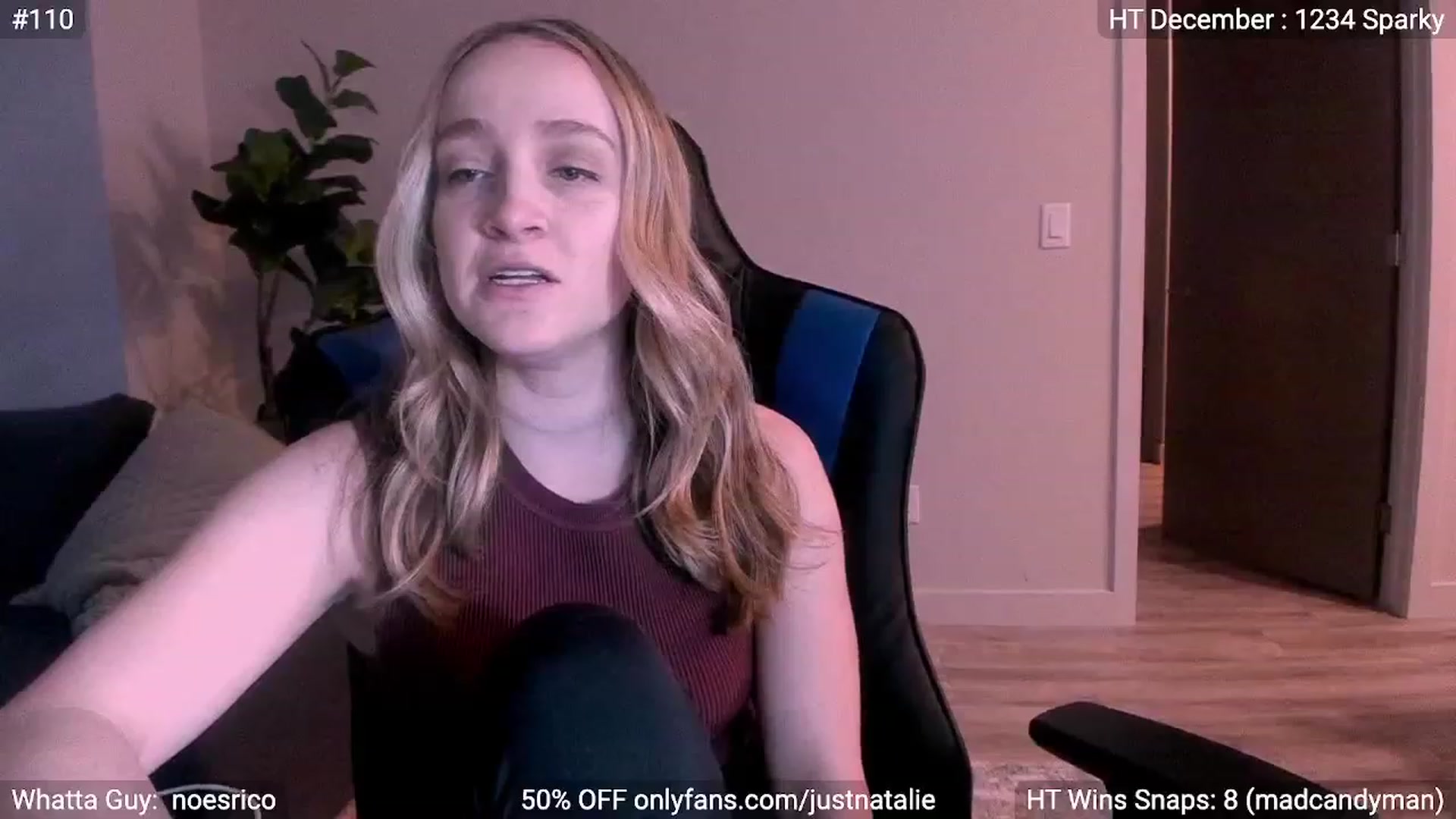 Gallery image thumbnail from JustNatalie's myfreecams stream on, 01/05/2023, 01:37 image 2 of 20