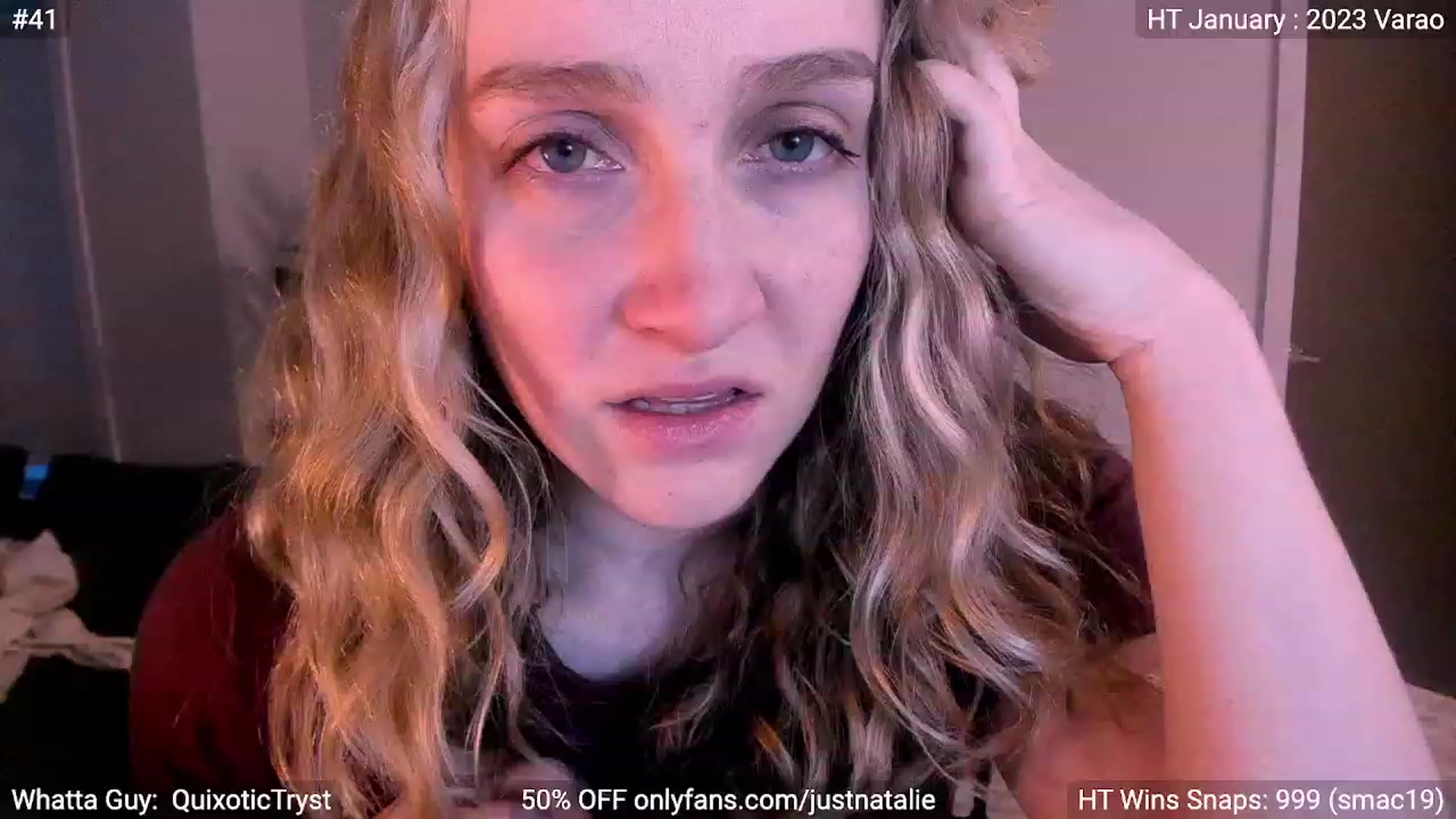Gallery image thumbnail from JustNatalie's myfreecams stream on, 01/07/2023, 24:09 image 2 of 20