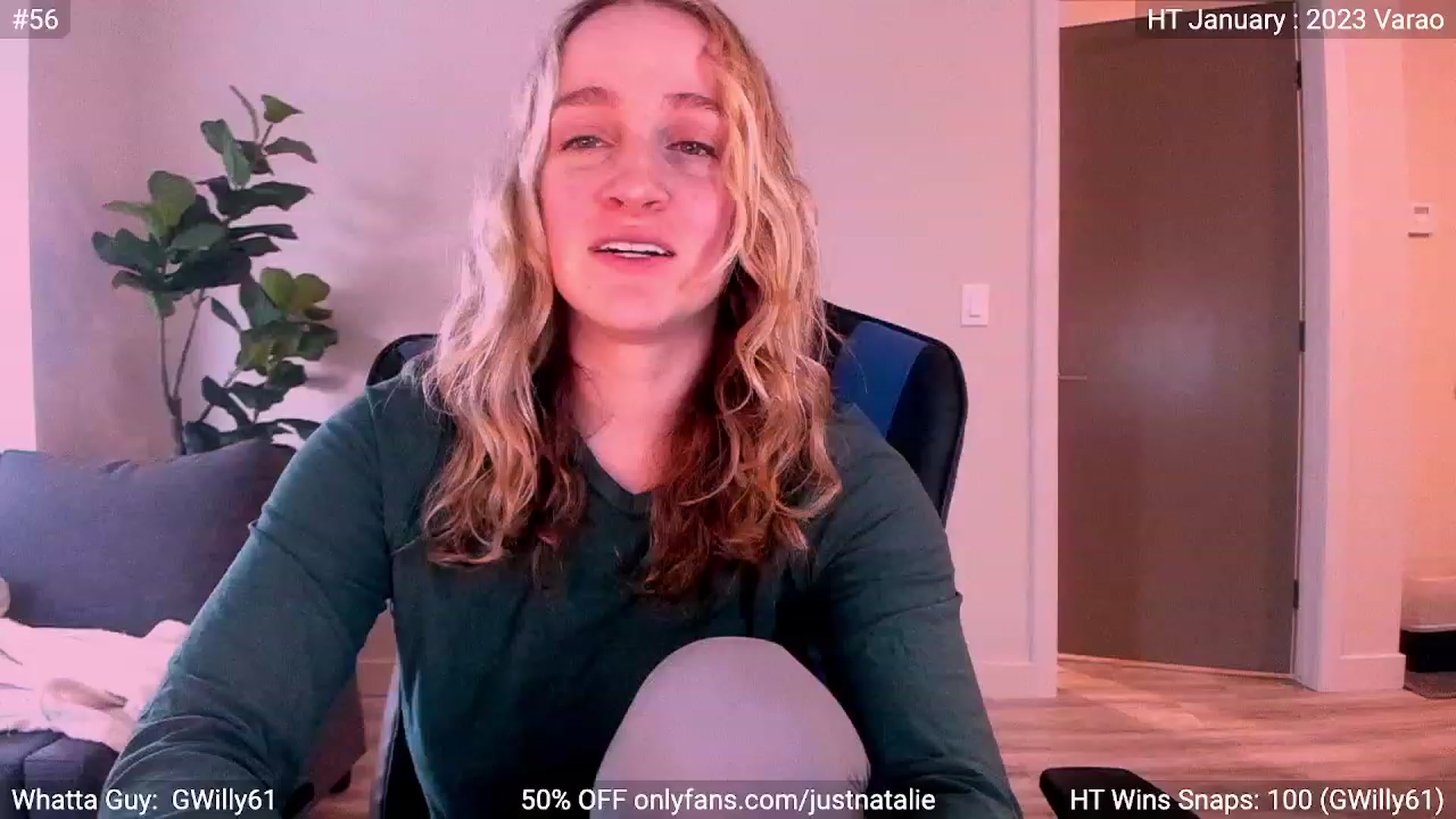 Gallery image thumbnail from JustNatalie's myfreecams stream on, 01/07/2023, 22:19 image 1 of 20