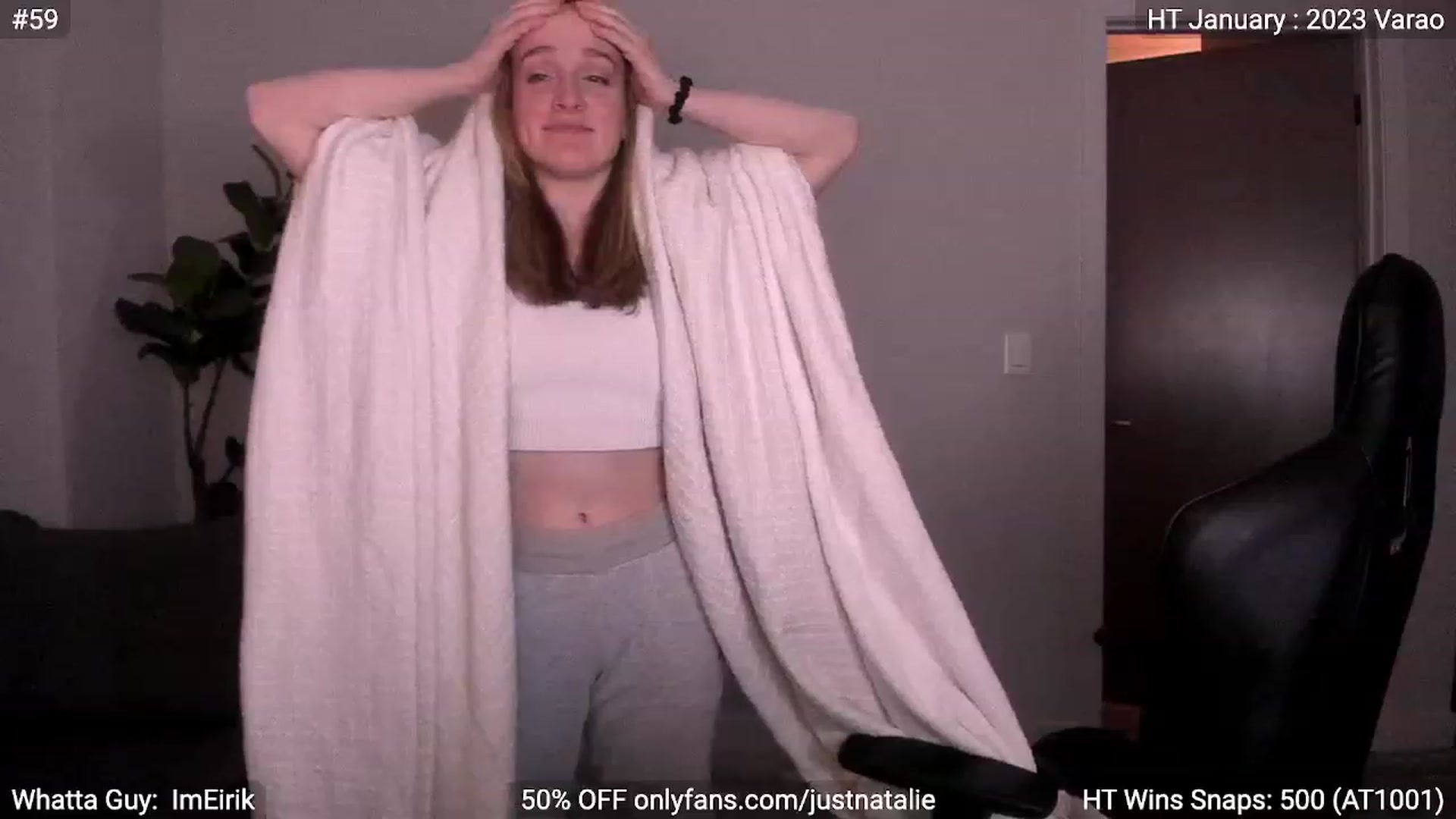 Gallery image thumbnail from JustNatalie's myfreecams stream on, 01/09/2023, 03:01 image 1 of 20