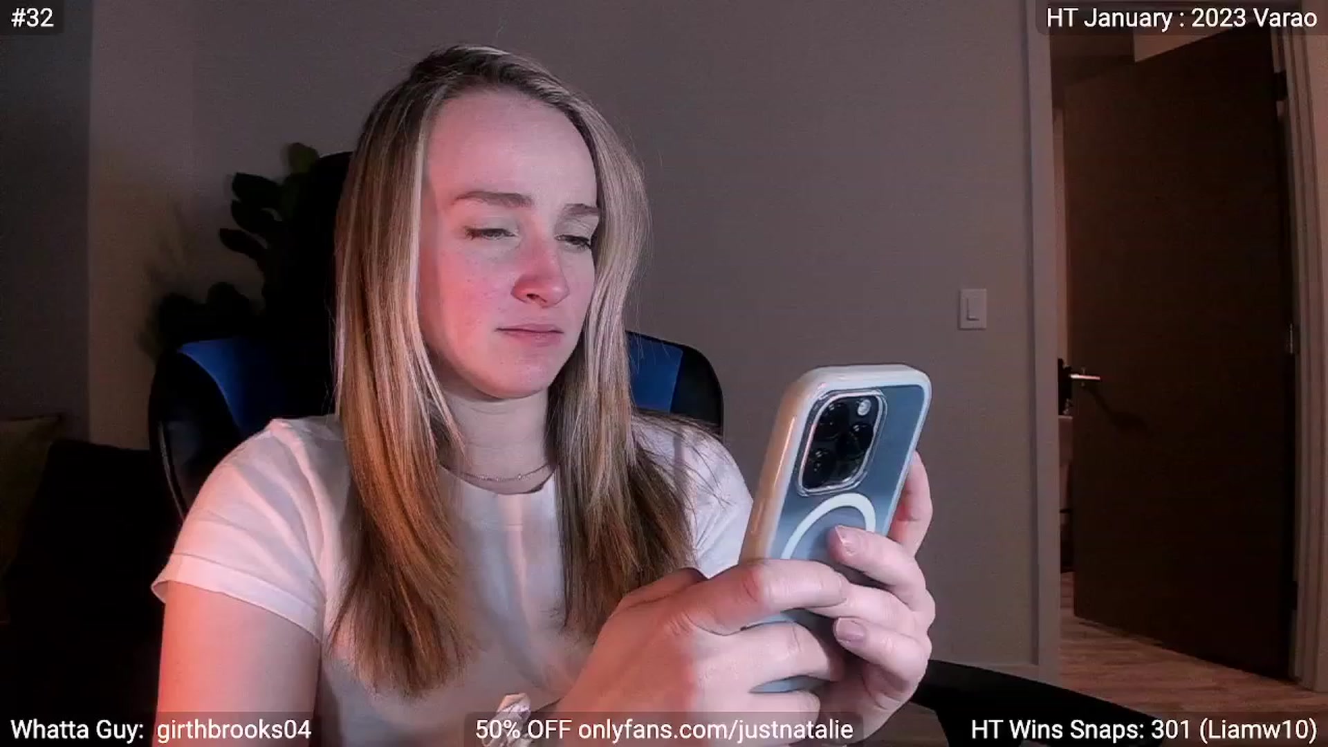Gallery image thumbnail from JustNatalie's myfreecams stream on, 01/11/2023, 01:12 image 3 of 20