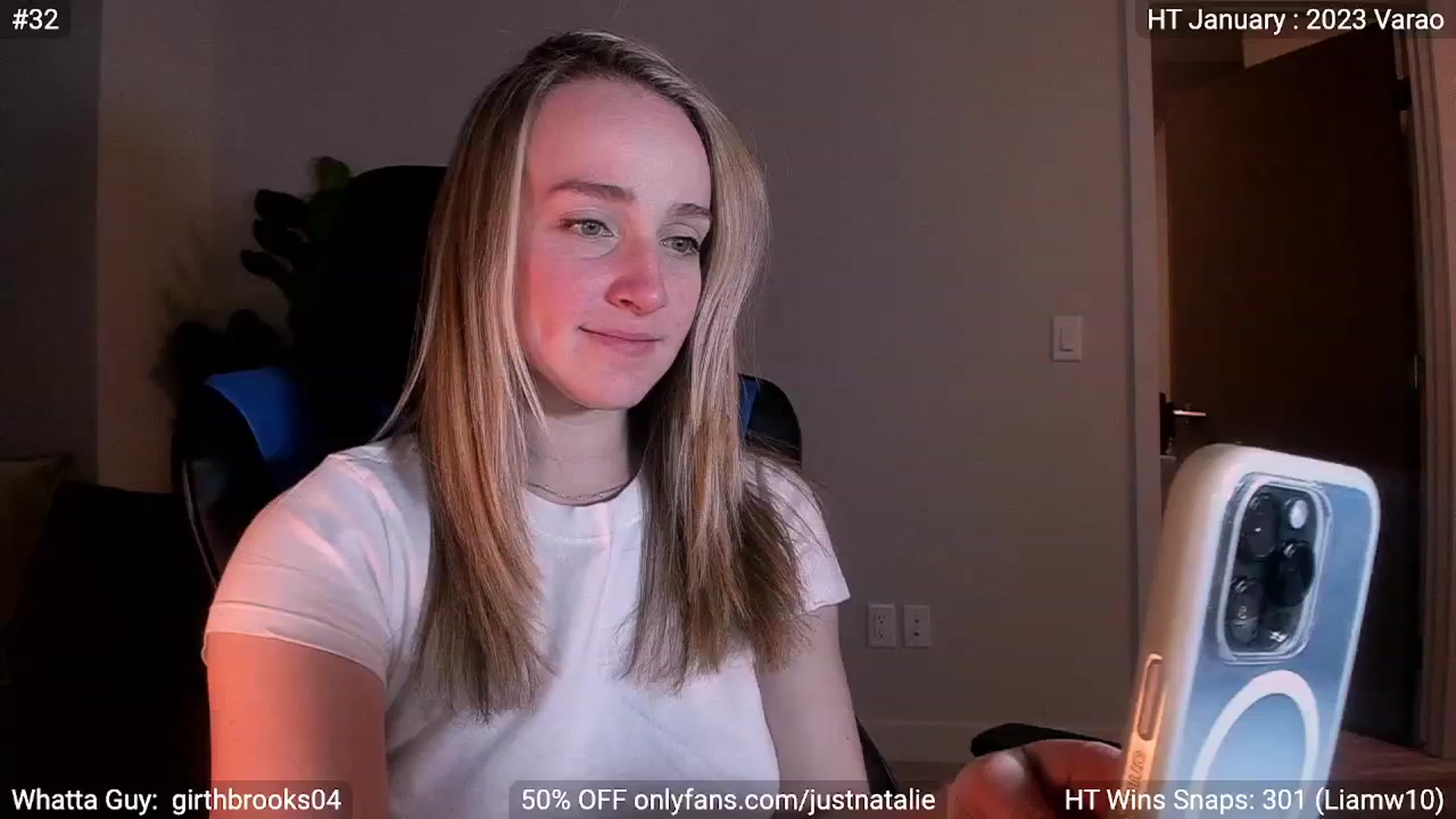 Gallery image thumbnail from JustNatalie's myfreecams stream on, 01/11/2023, 01:12 image 1 of 20