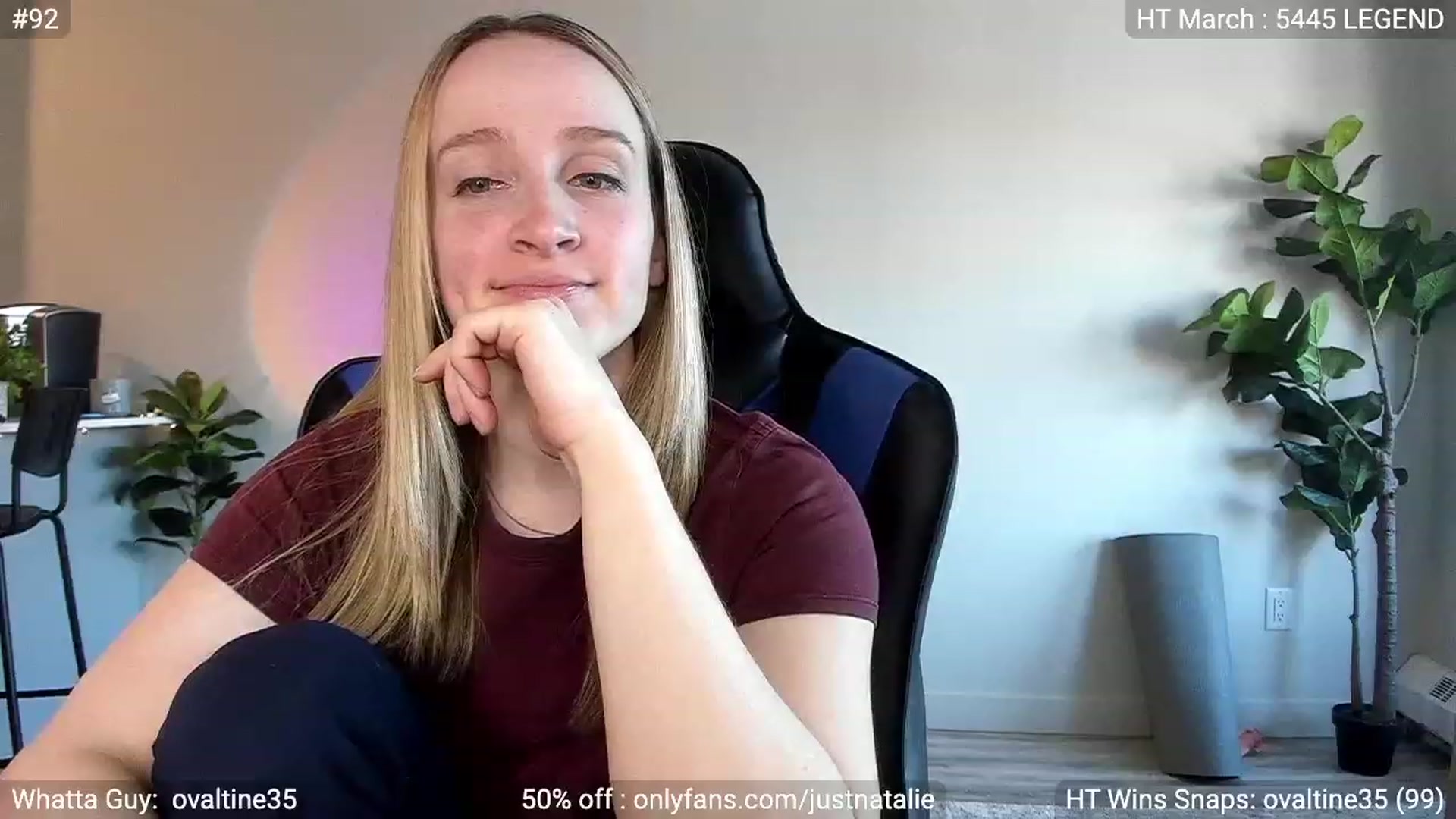 Gallery image thumbnail from JustNatalie's myfreecams stream on, 03/22/2023, 23:52 image 12 of 20
