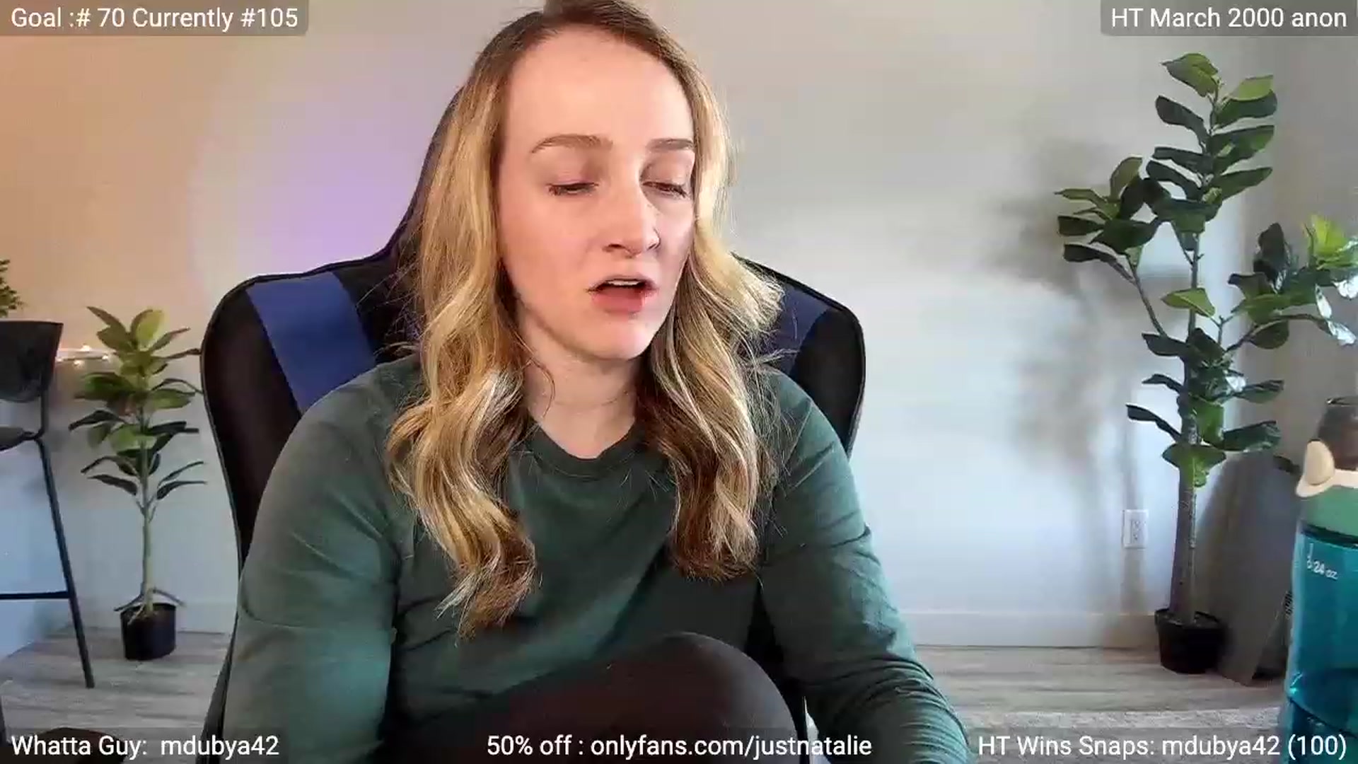 Gallery image thumbnail from JustNatalie's myfreecams stream on, 04/09/2023, 17:52 image 16 of 20