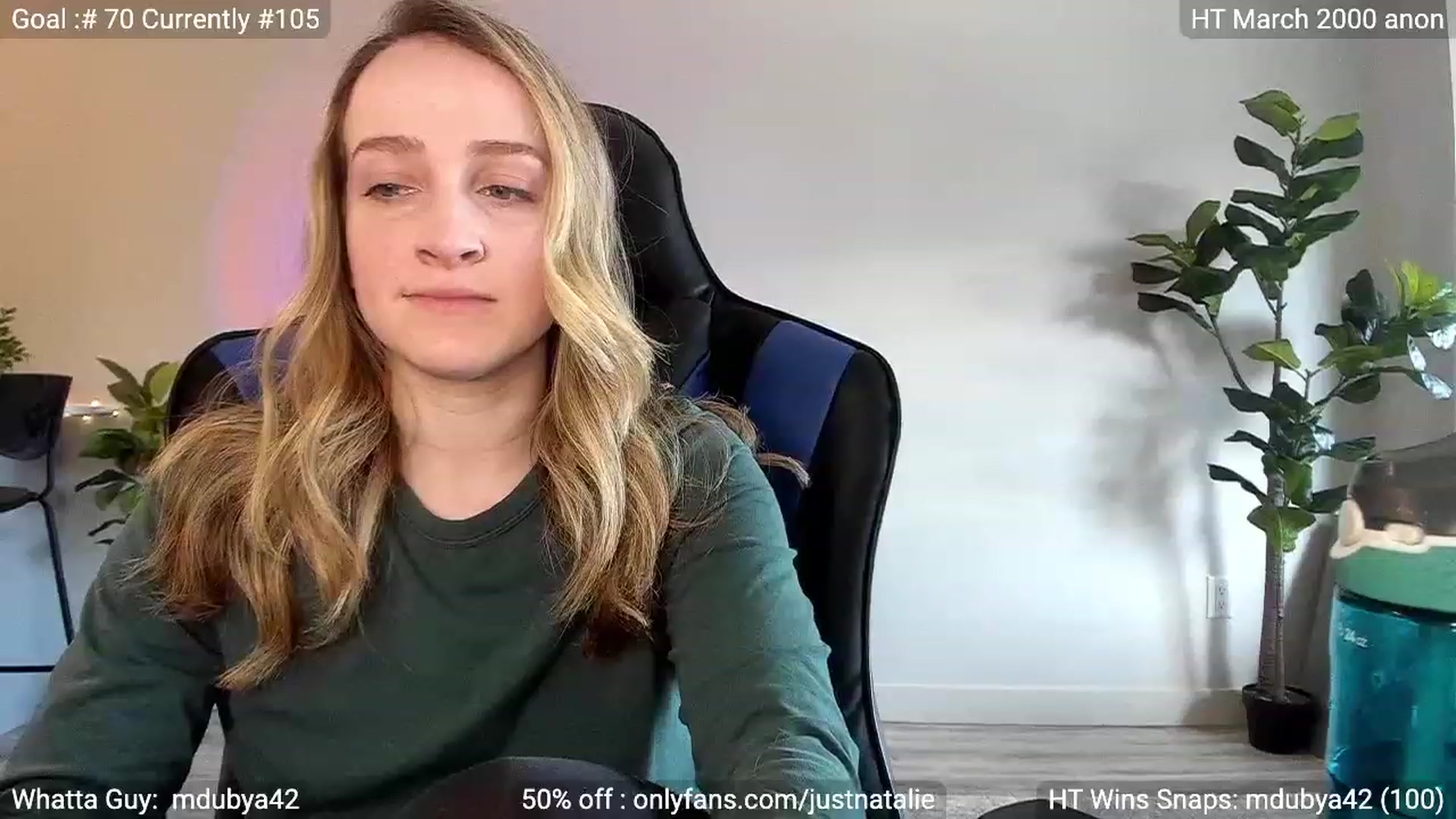 Gallery image thumbnail from JustNatalie's myfreecams stream on, 04/09/2023, 17:52 image 10 of 20