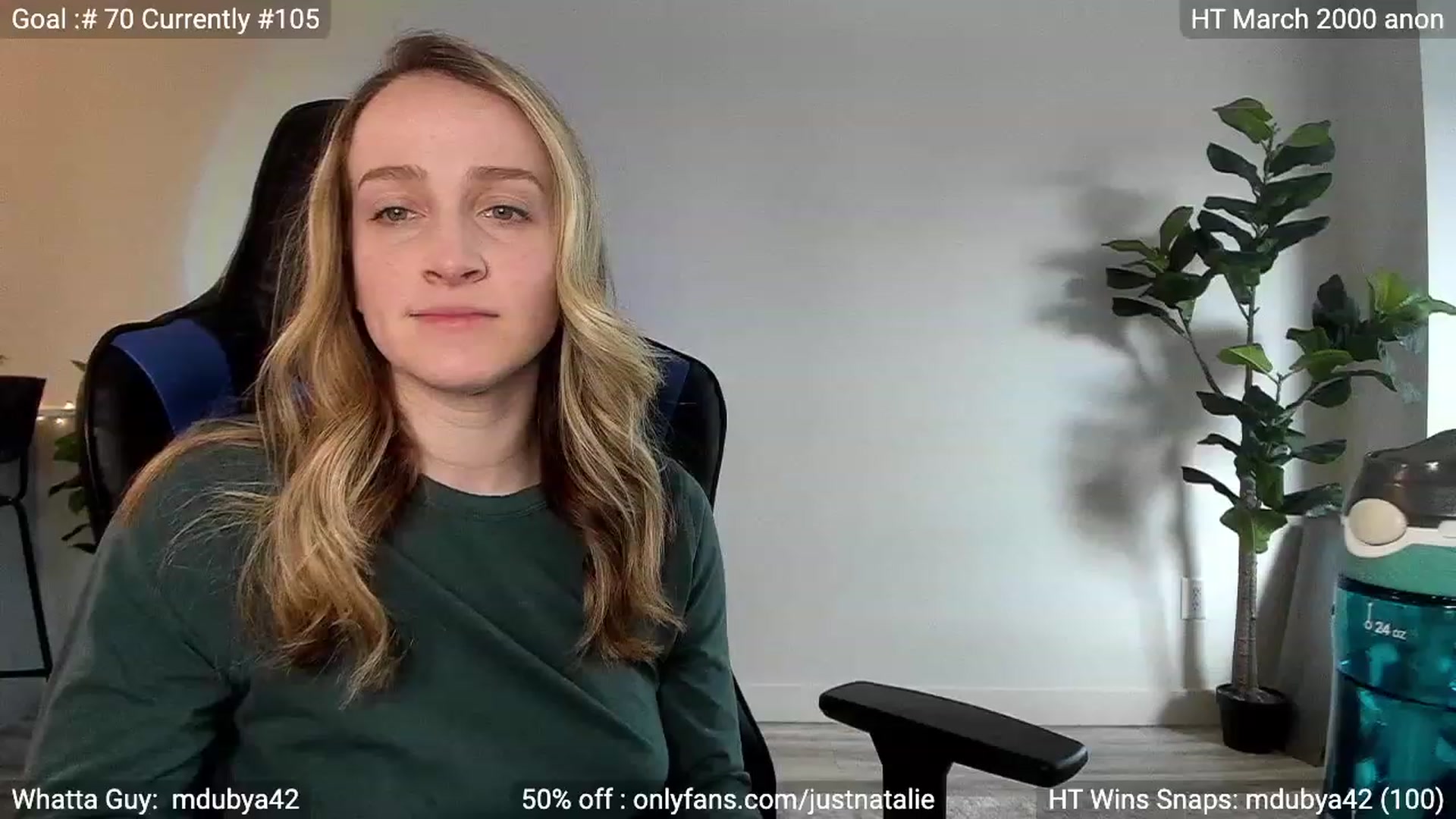 Gallery image thumbnail from JustNatalie's myfreecams stream on, 04/09/2023, 17:52 image 2 of 20