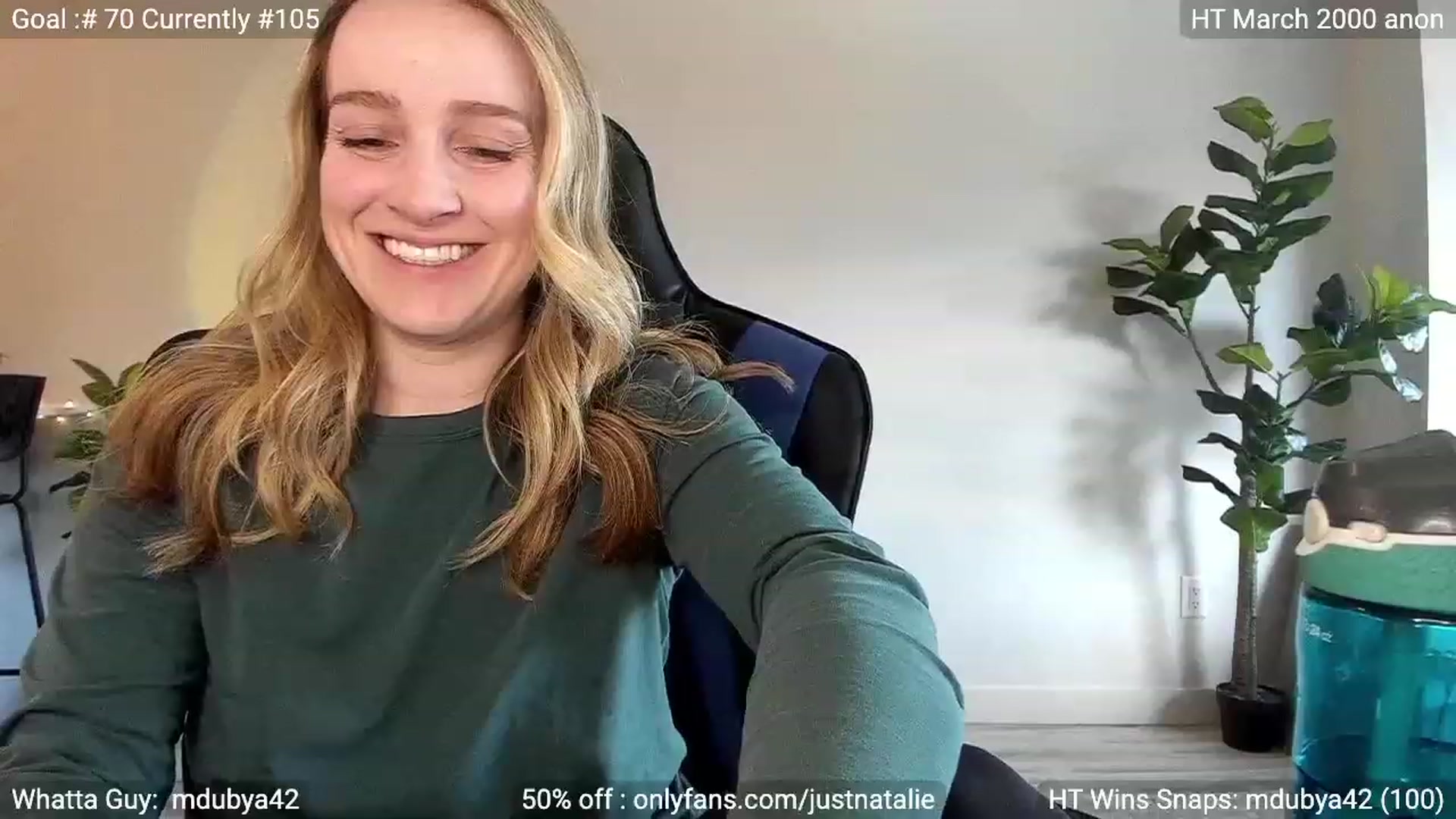 Gallery image thumbnail from JustNatalie's myfreecams stream on, 04/09/2023, 17:52 image 9 of 20